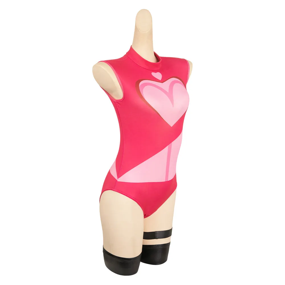 Hazbin Hotel Angel Dust Poison Pink Jumpsuit Party Carnival Halloween Cosplay Costume