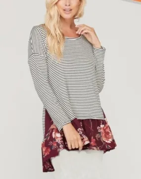 Heidi Plus Top- Burgundy CLEARANCE