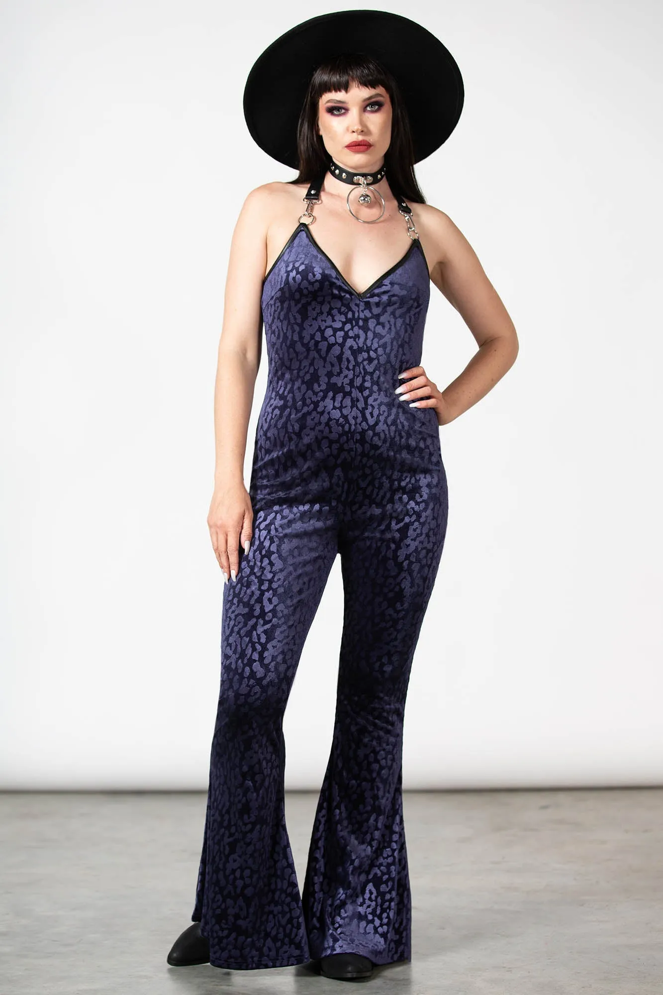 Huntress Halter Catsuit [PLUM]