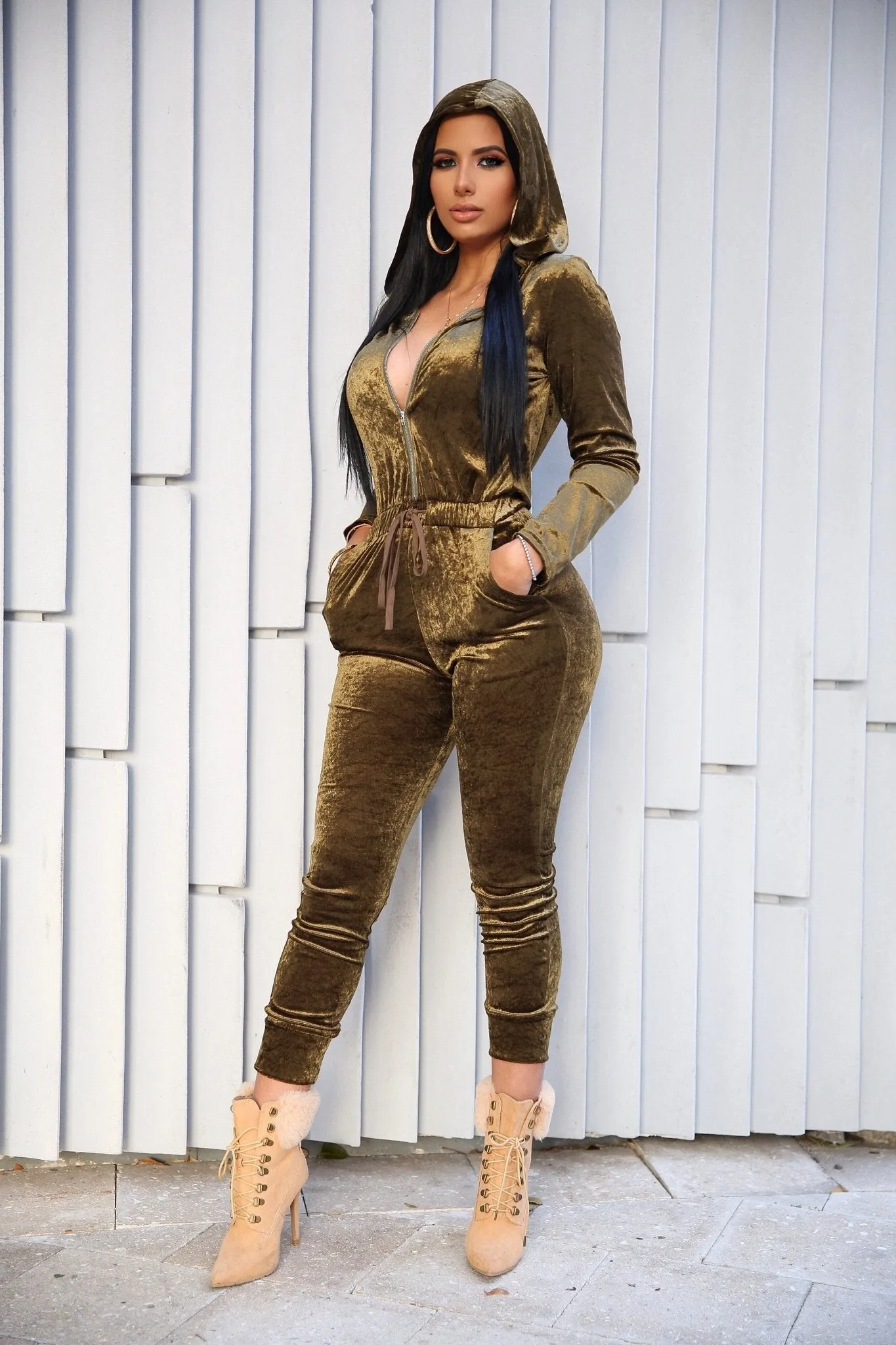 Im Real Velour Jumpsuit