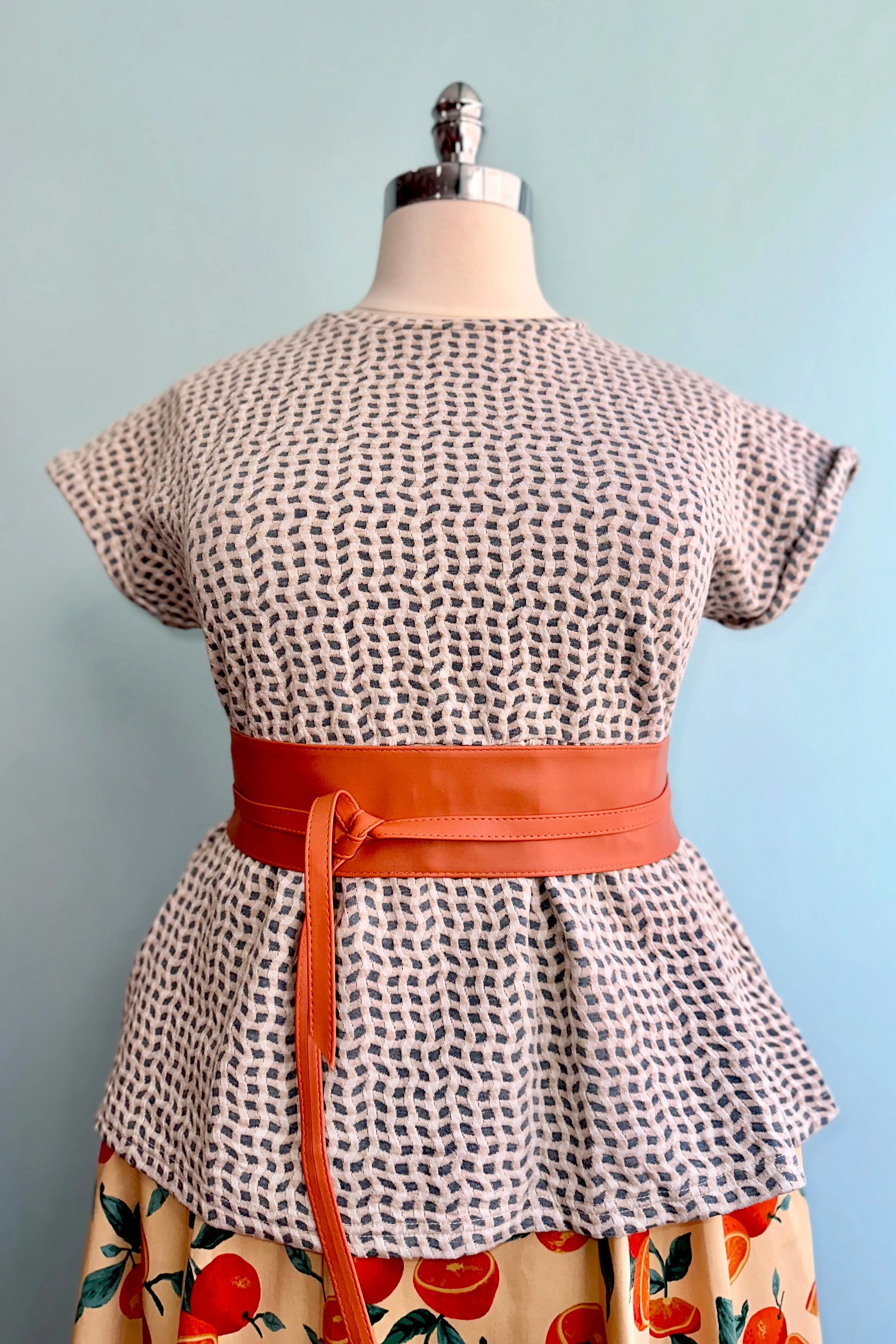 Jersey Short Sleeve Textured Baby Doll Top