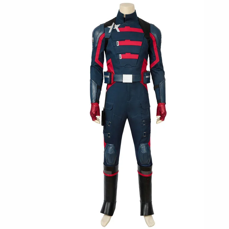 John Walker Cosplay Captain America US Agent Costume The Falcon And The Winter  Soldier Outfit