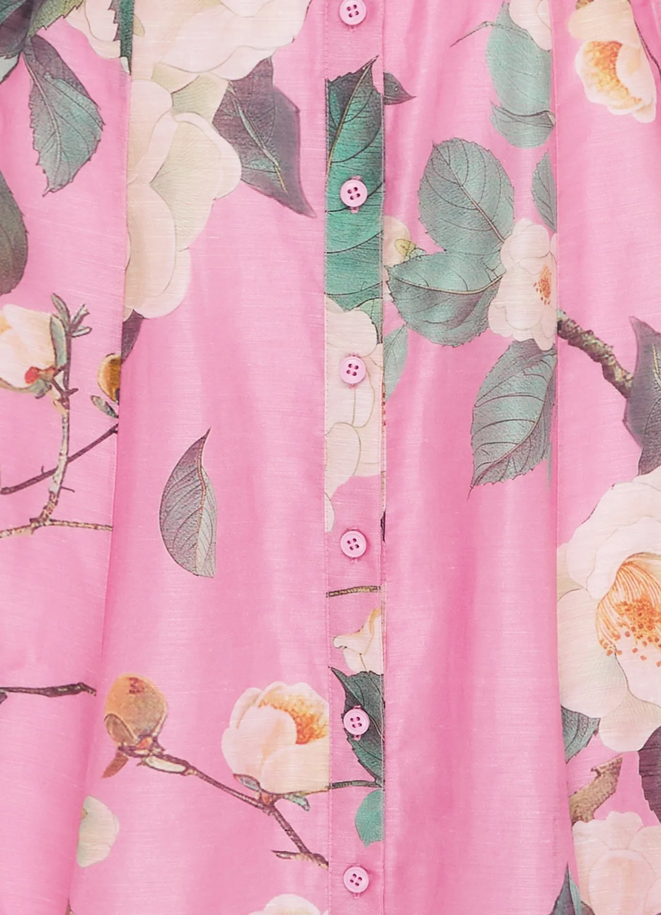 Katrina Butterfly Sleeve Midi Dress - Camelia Print