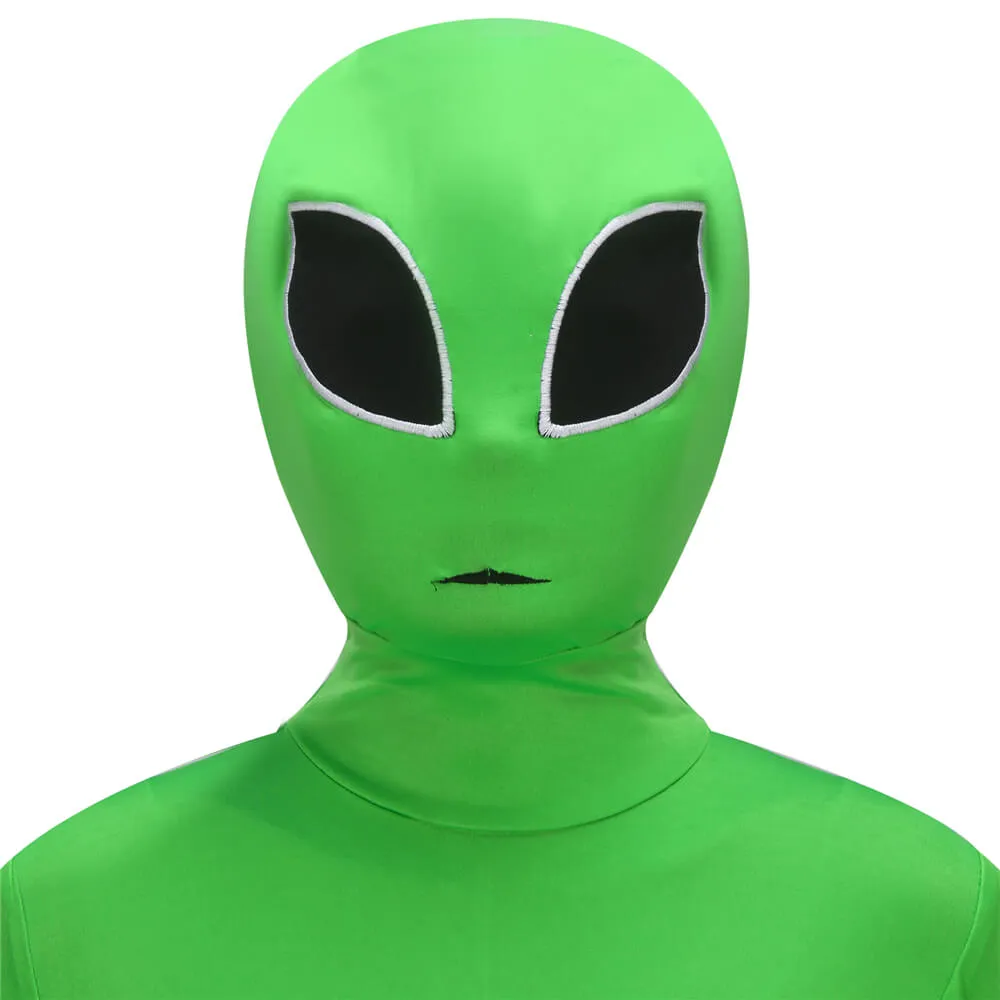 Kids Alien Cosplay Costume Green Bodysuit Halloween Outfits
