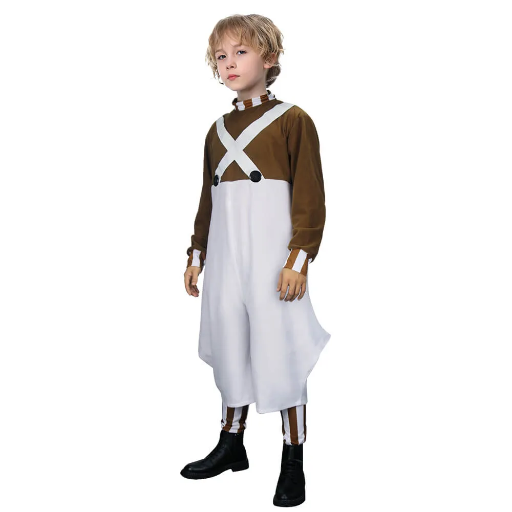Kids Oompa Loompa Costume Willy Wonka Charlie and the Chocolate Factory