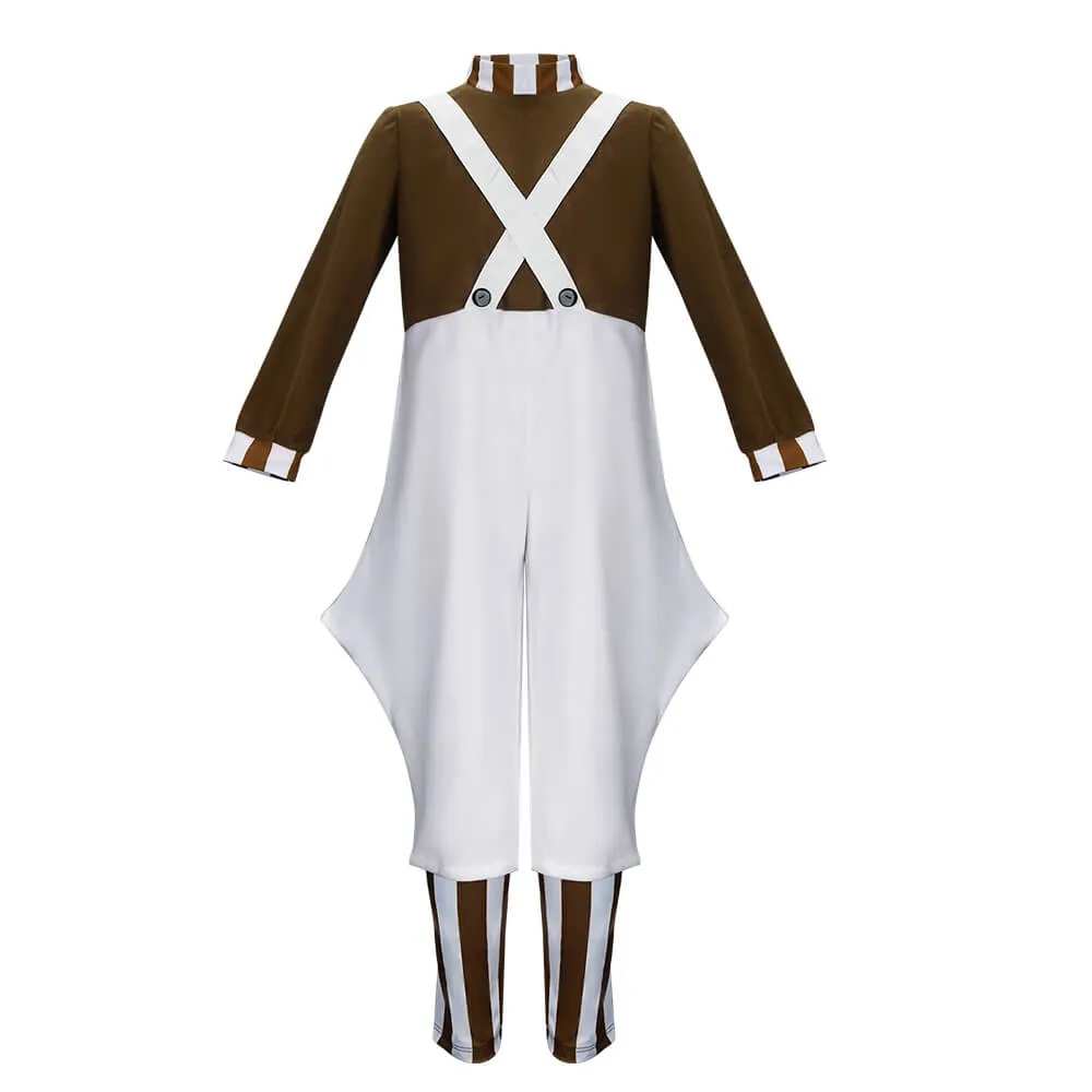 Kids Oompa Loompa Costume Willy Wonka Charlie and the Chocolate Factory