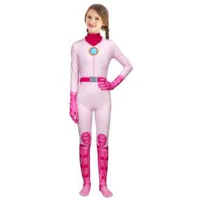 Kids Princess Peach Pink Jumpsuit The Super Mario Bros. Movie