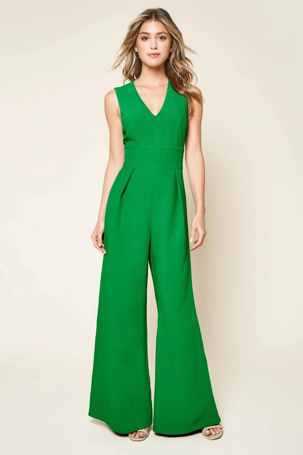 Klara Wide Leg Jumpsuit: Huntergreen or Fuschia