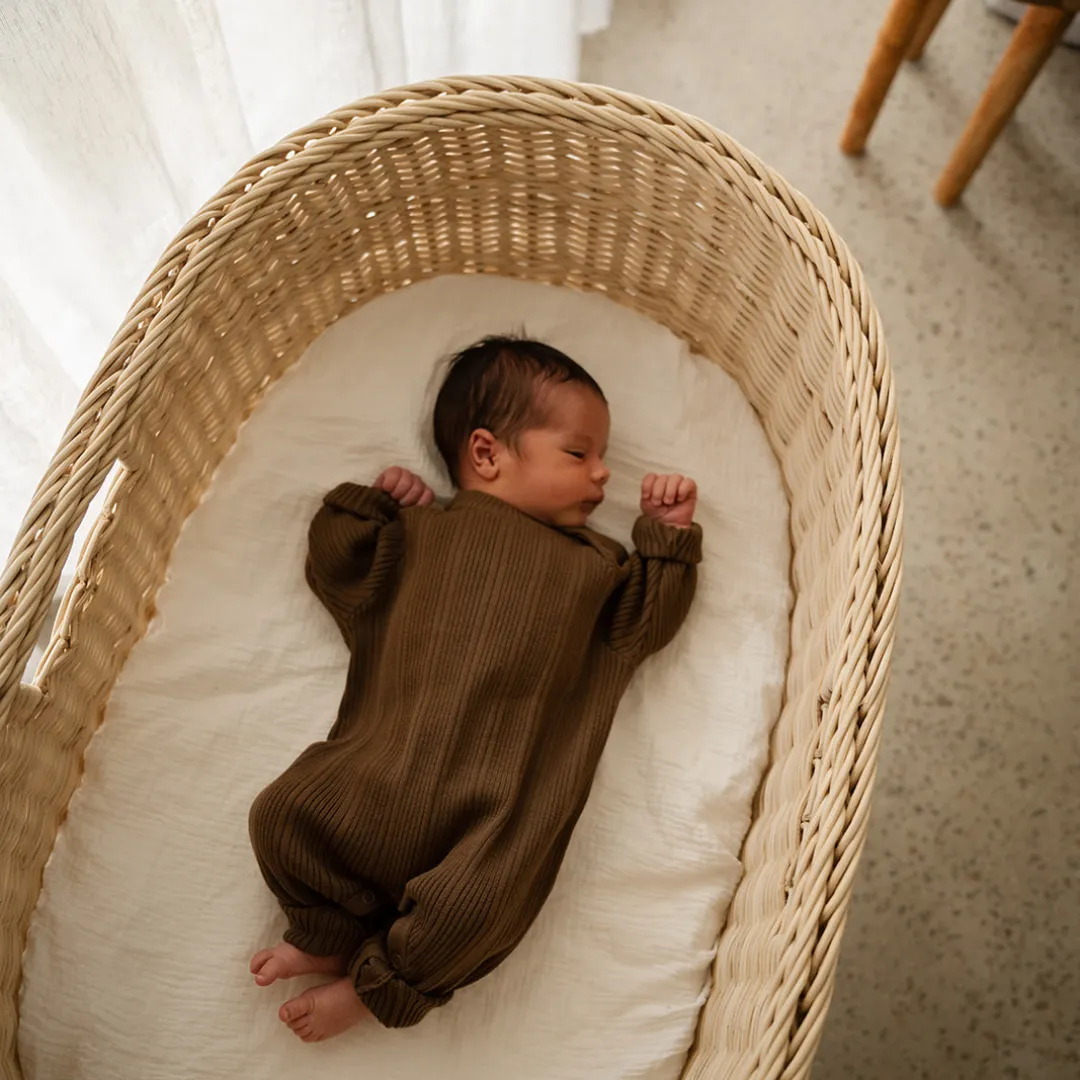 LAATSTE - Organic Ribbed Jumpsuit - Espresso
