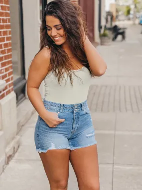 Lace Trim Ribbed Bodysuit