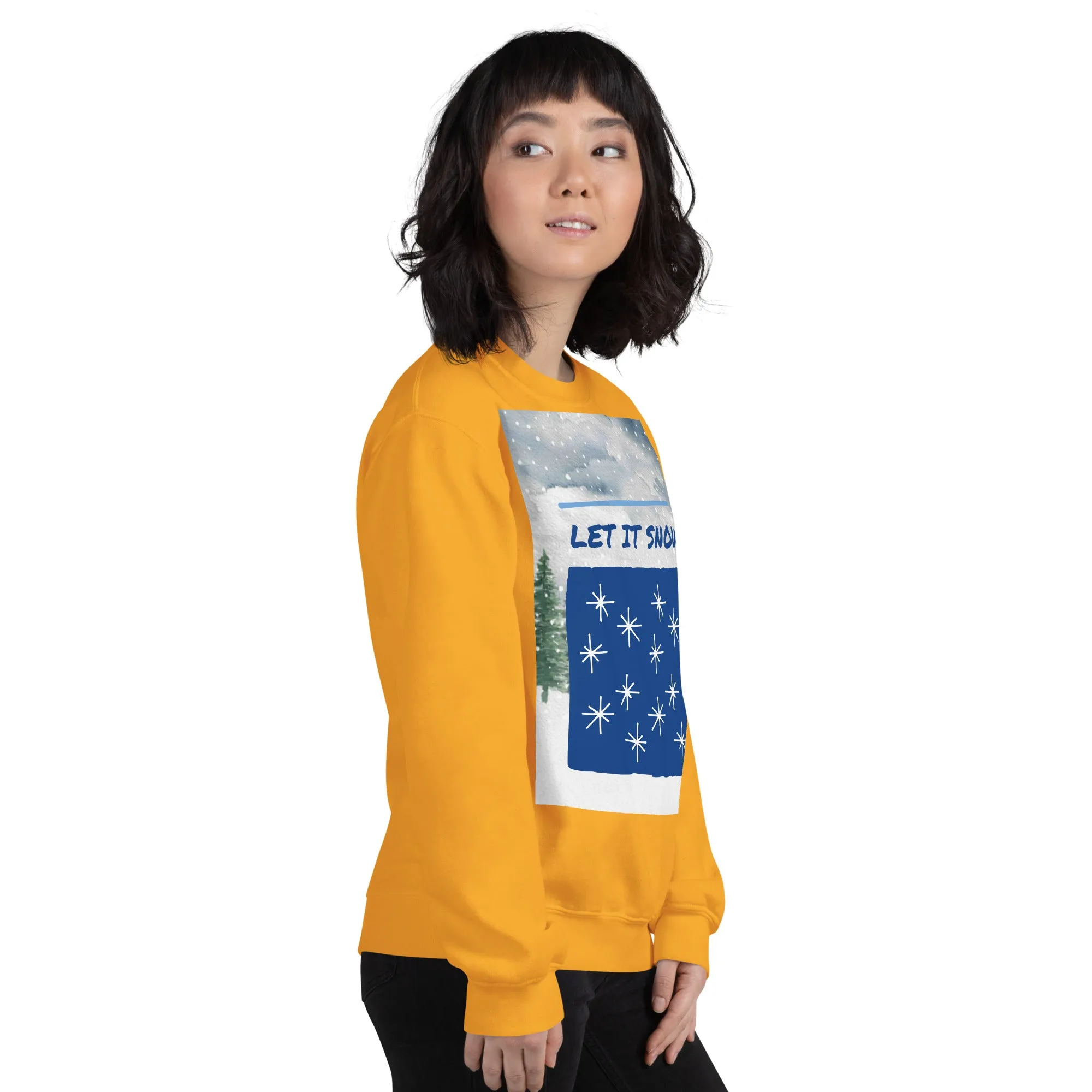 Let It Snow Christmas Sweatshirt (Glamourange Christmas Sweatshirt Womens)