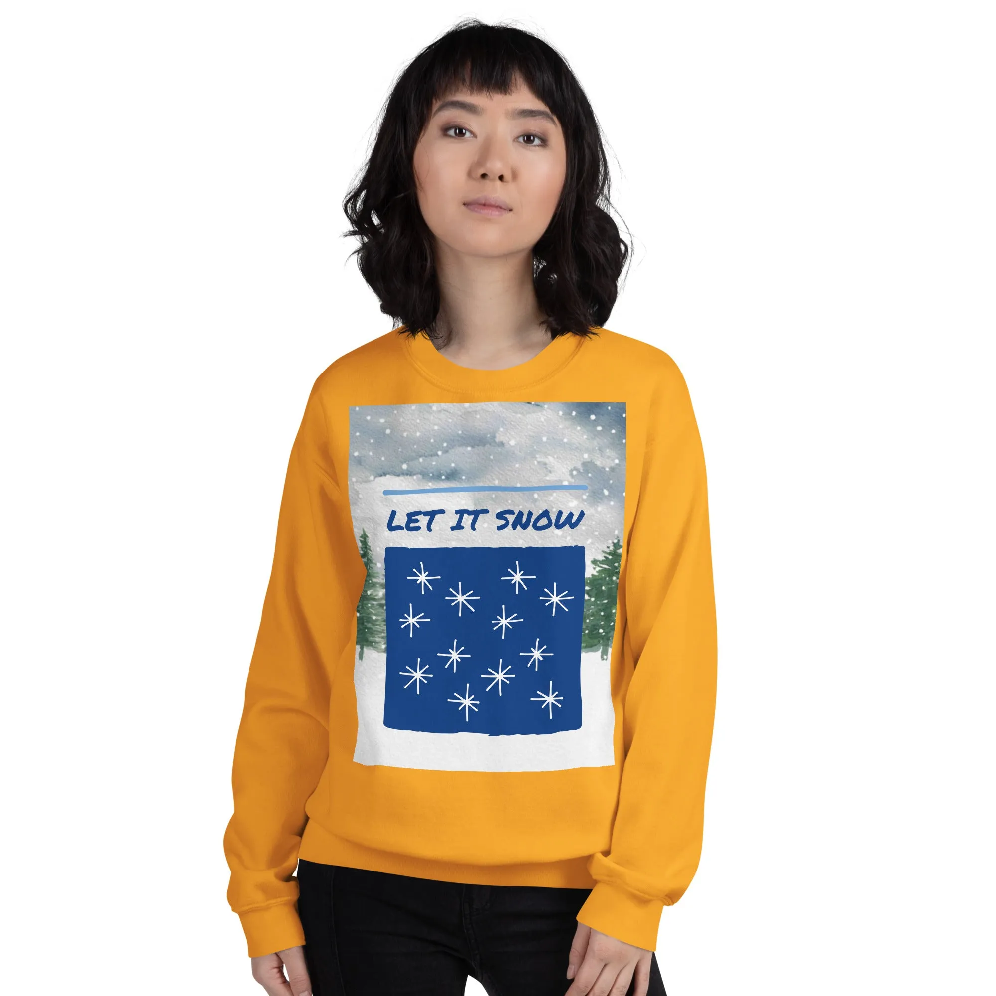 Let It Snow Christmas Sweatshirt (Glamourange Christmas Sweatshirt Womens)