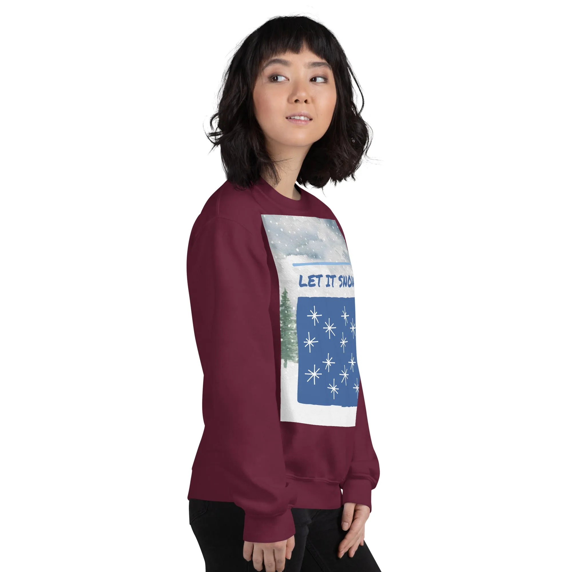Let It Snow Christmas Sweatshirt (Glamourange Christmas Sweatshirt Womens)