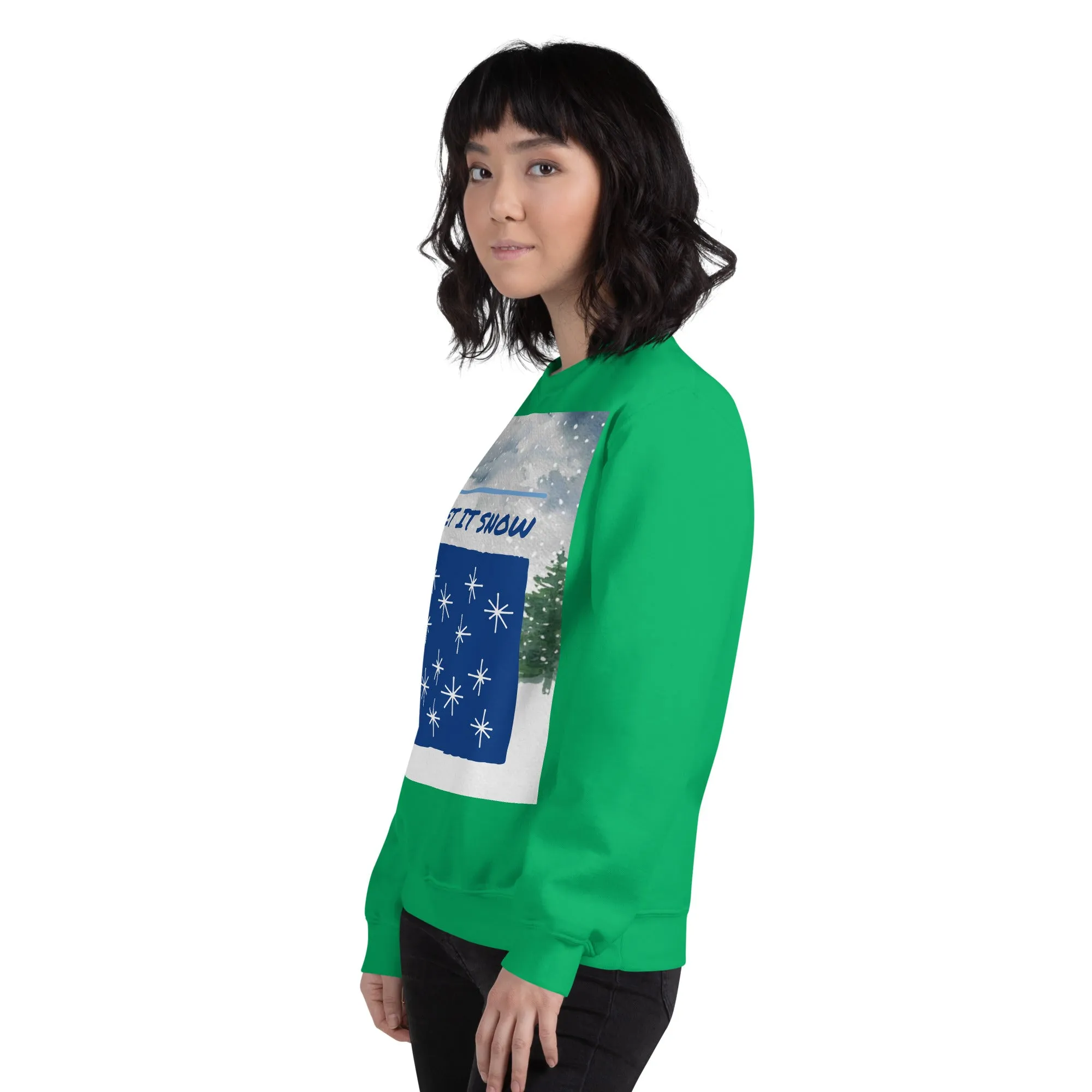 Let It Snow Christmas Sweatshirt (Glamourange Christmas Sweatshirt Womens)