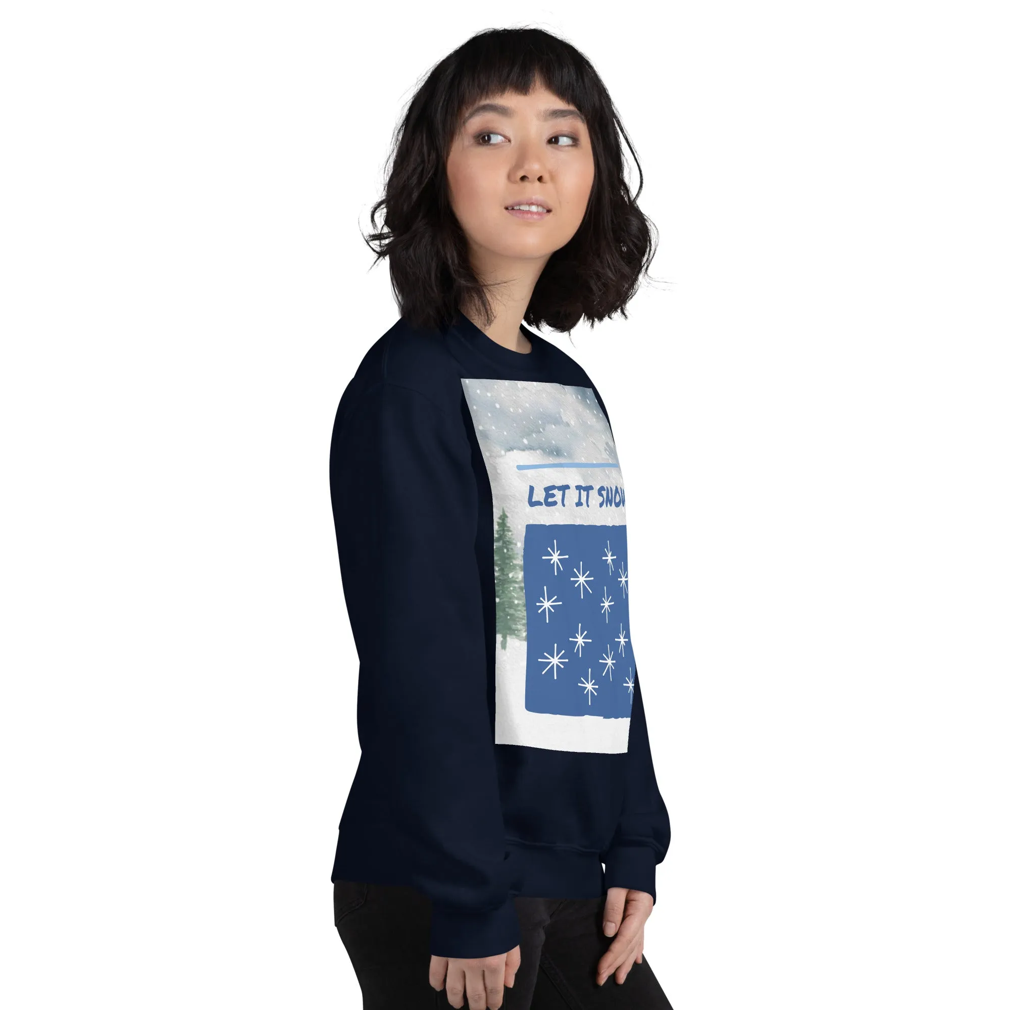 Let It Snow Christmas Sweatshirt (Glamourange Christmas Sweatshirt Womens)
