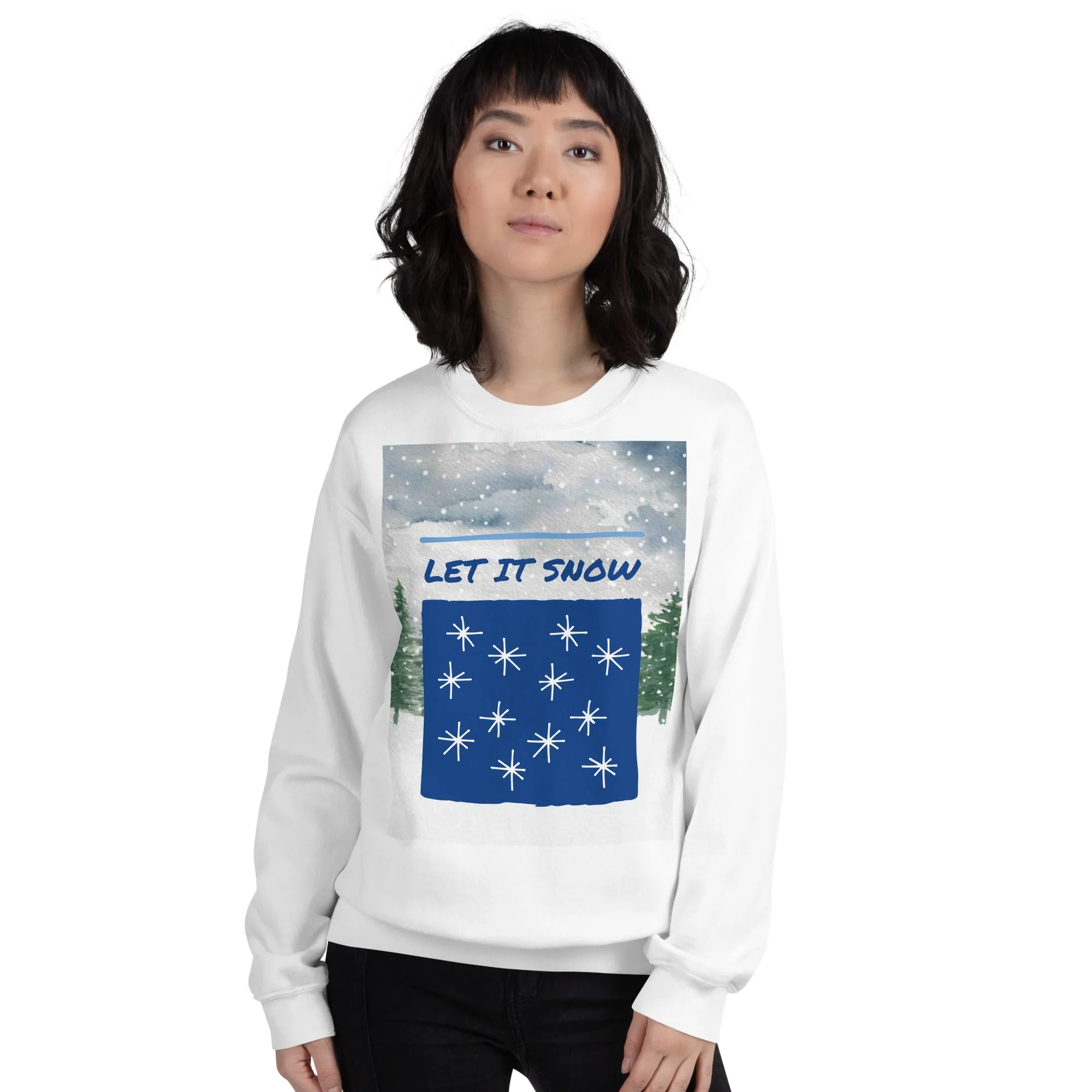 Let It Snow Christmas Sweatshirt (Glamourange Christmas Sweatshirt Womens)