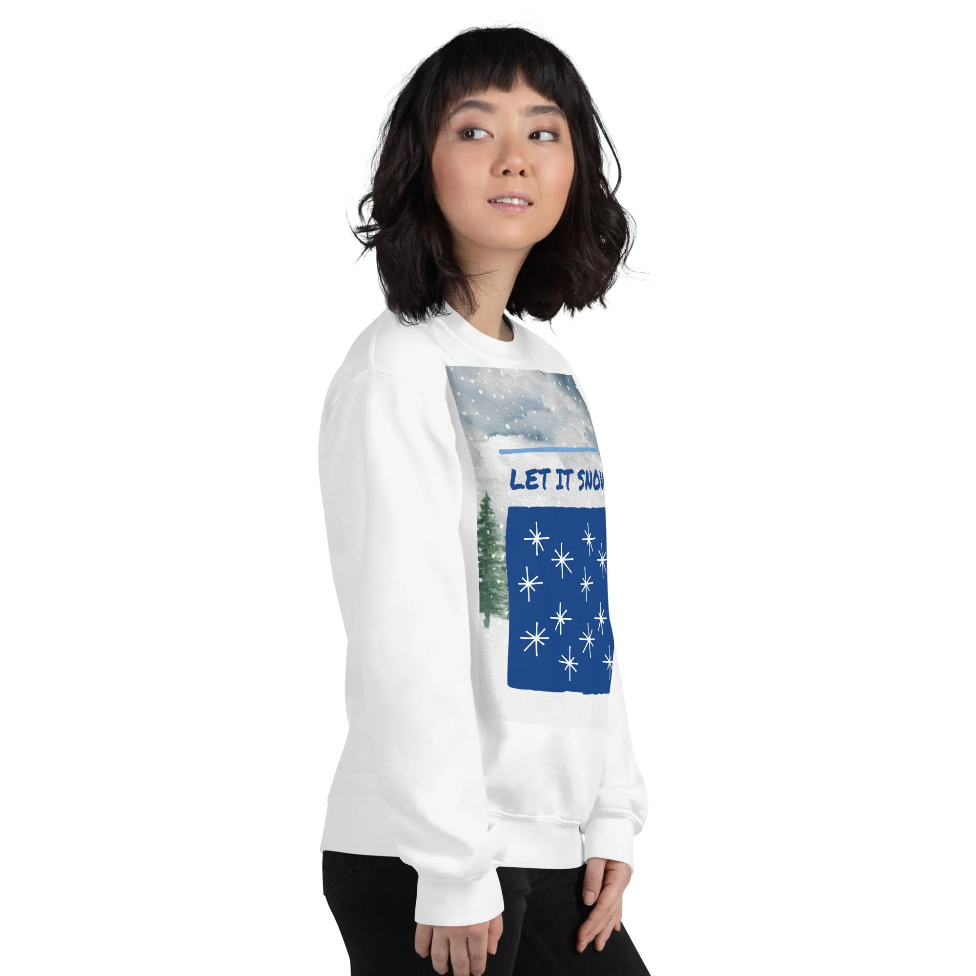 Let It Snow Christmas Sweatshirt (Glamourange Christmas Sweatshirt Womens)