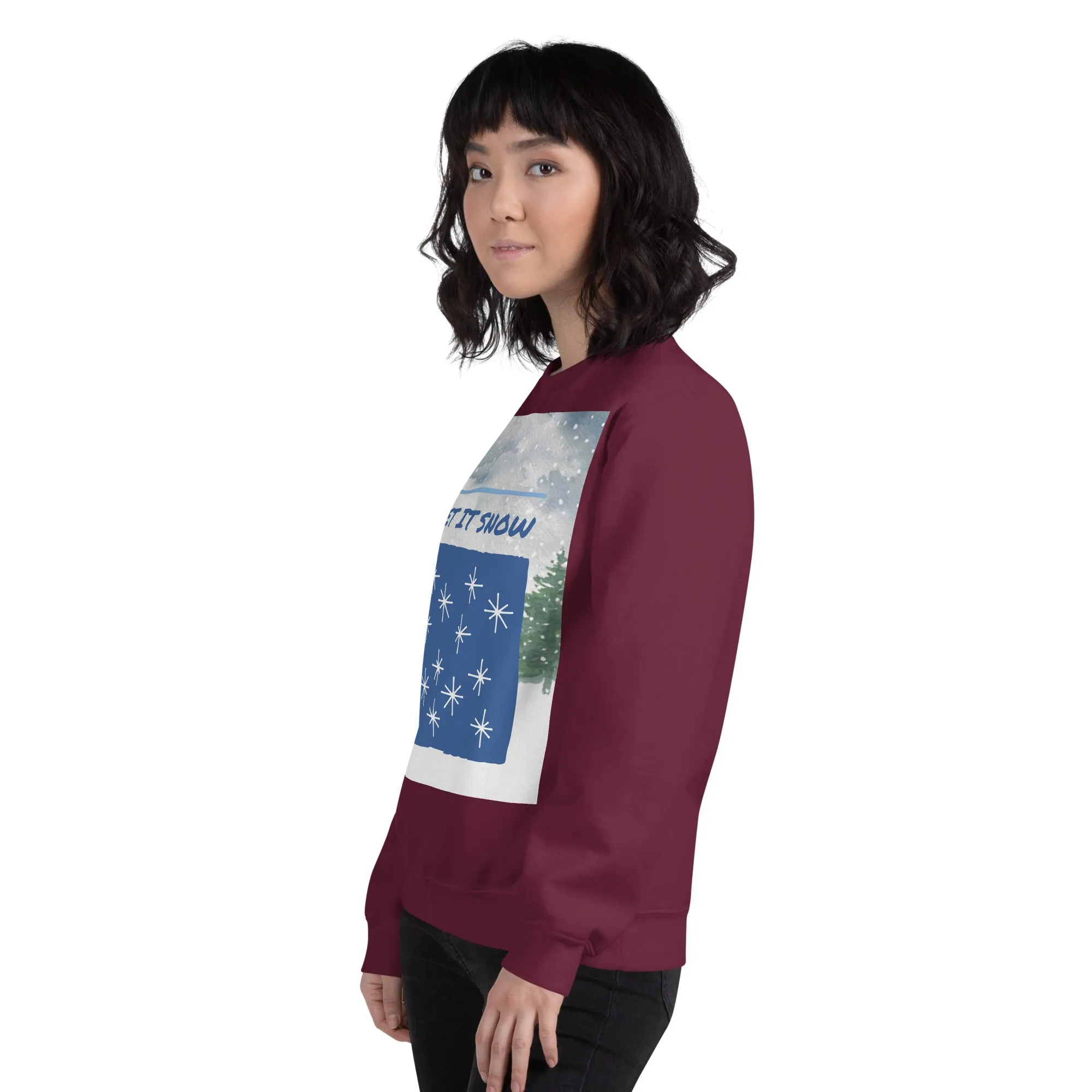 Let It Snow Christmas Sweatshirt (Glamourange Christmas Sweatshirt Womens)