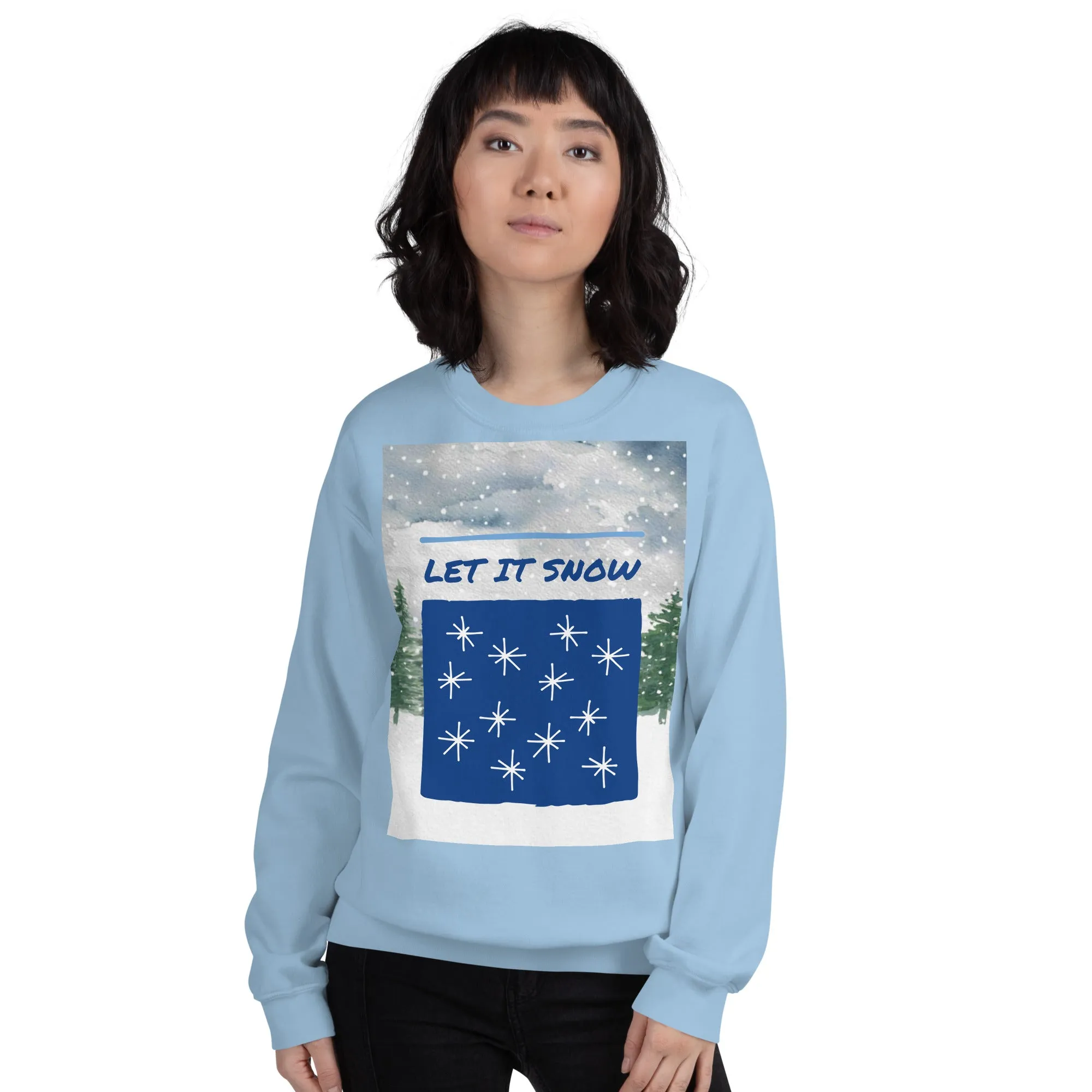 Let It Snow Christmas Sweatshirt (Glamourange Christmas Sweatshirt Womens)