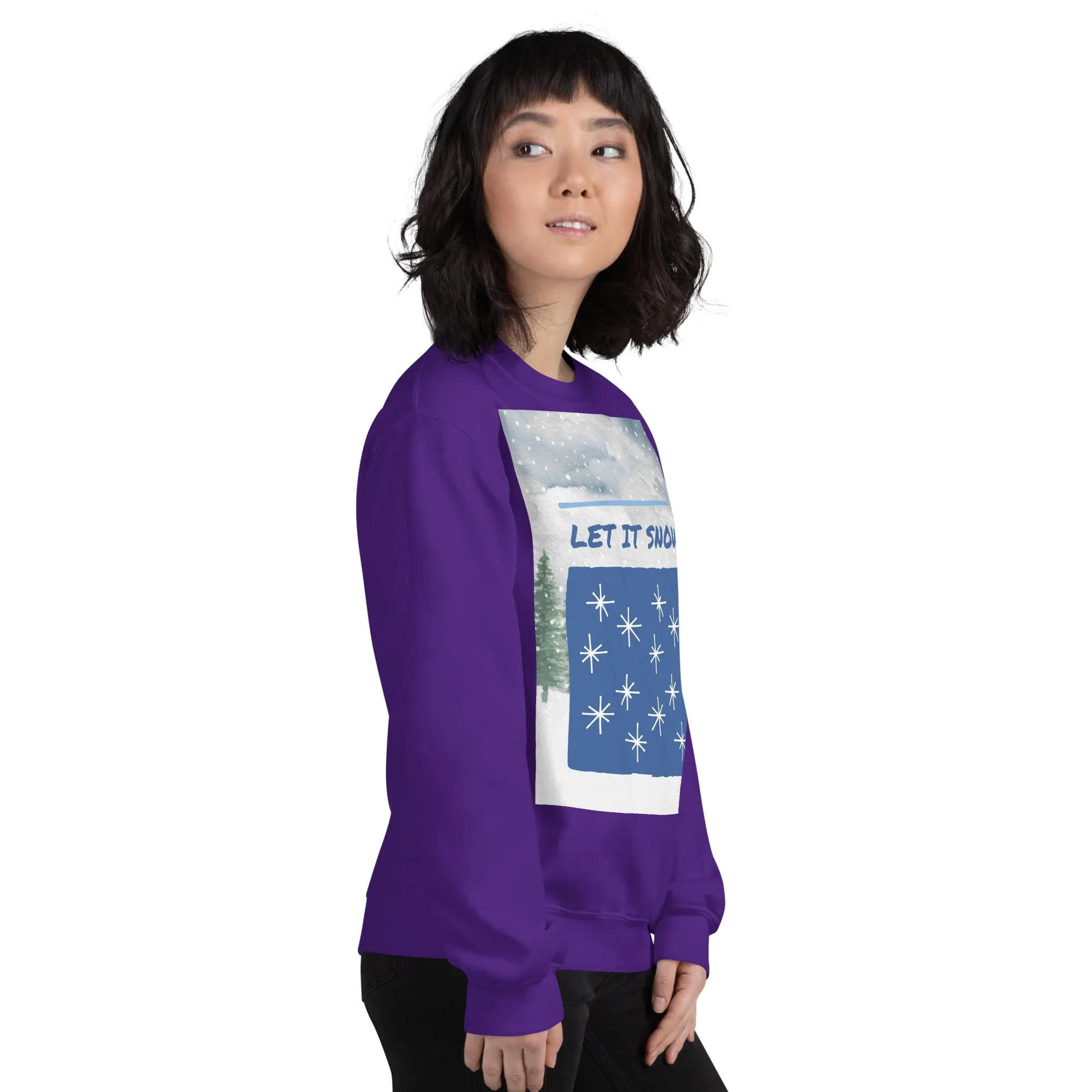 Let It Snow Christmas Sweatshirt (Glamourange Christmas Sweatshirt Womens)