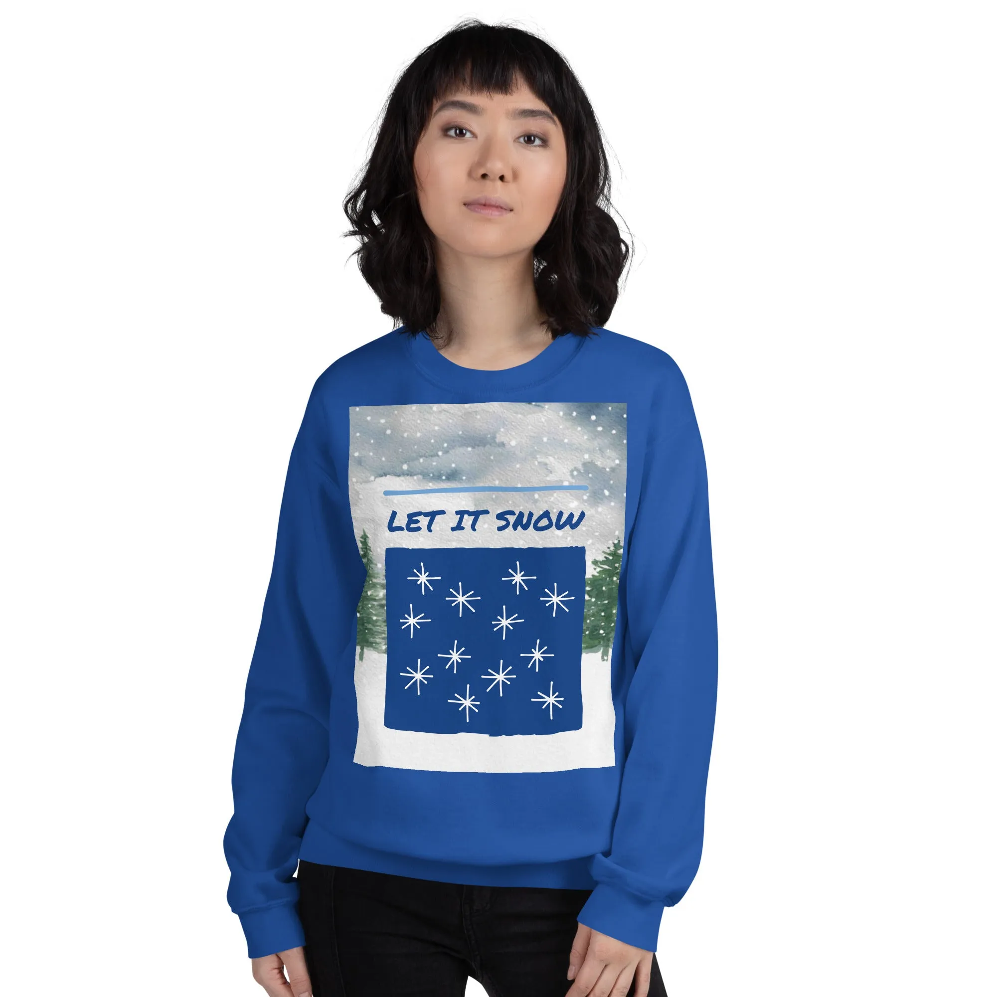 Let It Snow Christmas Sweatshirt (Glamourange Christmas Sweatshirt Womens)