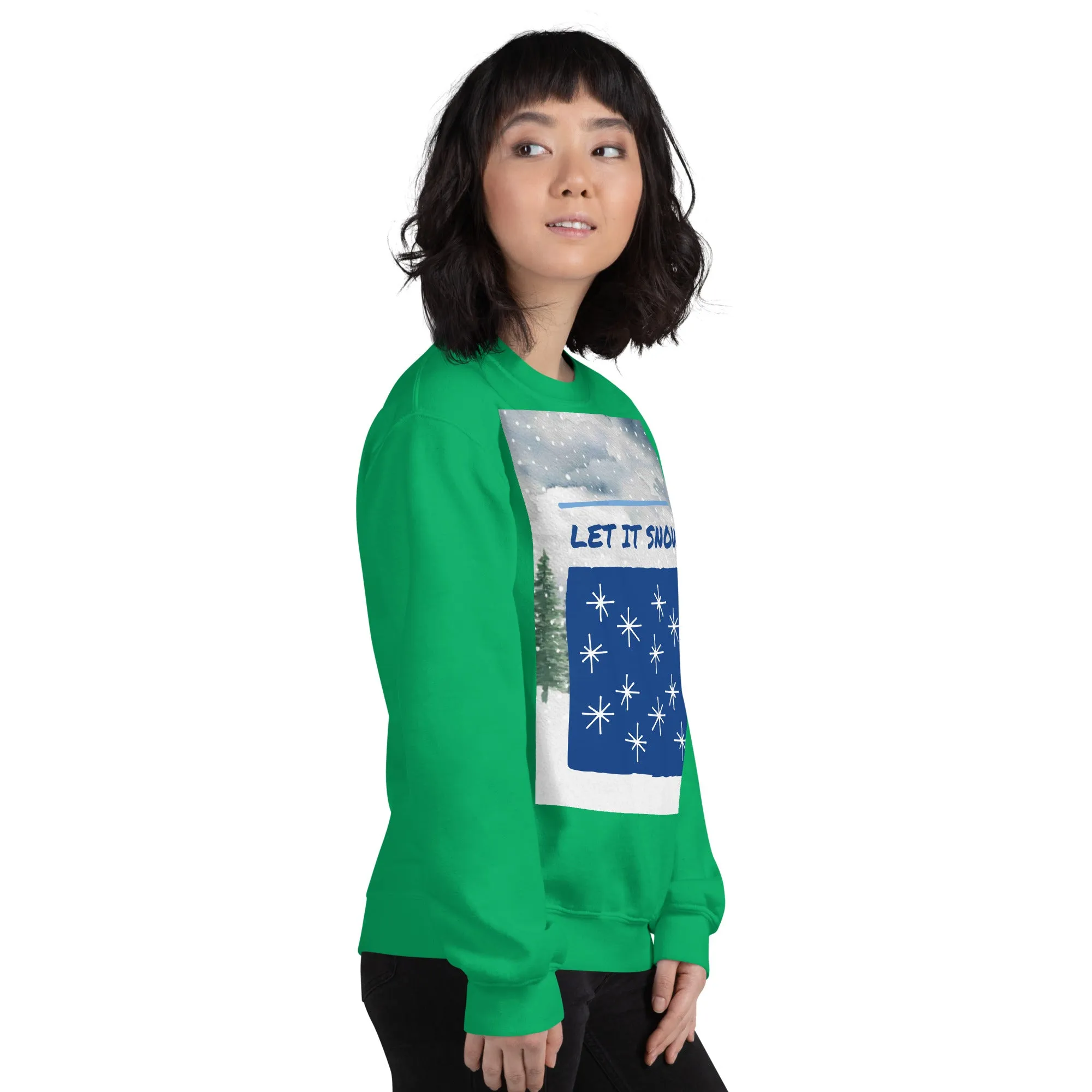 Let It Snow Christmas Sweatshirt (Glamourange Christmas Sweatshirt Womens)