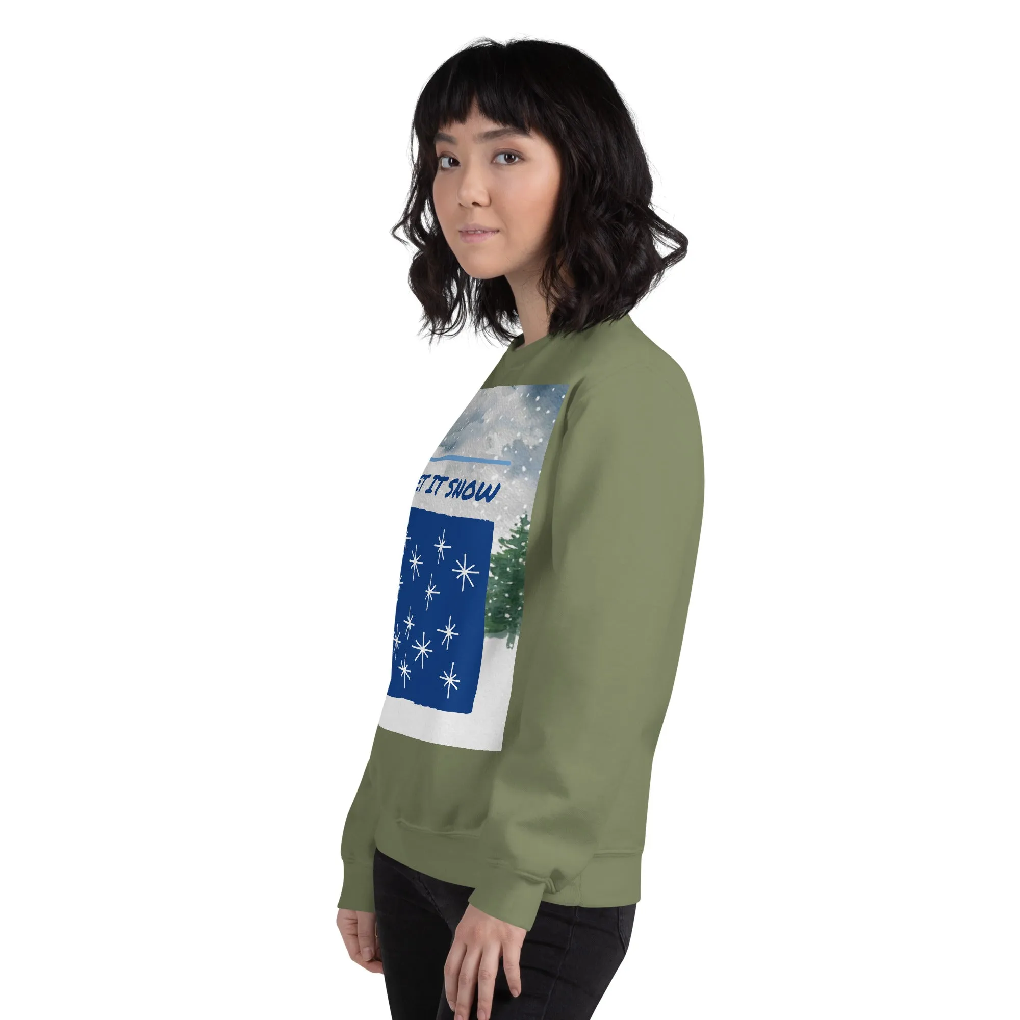 Let It Snow Christmas Sweatshirt (Glamourange Christmas Sweatshirt Womens)