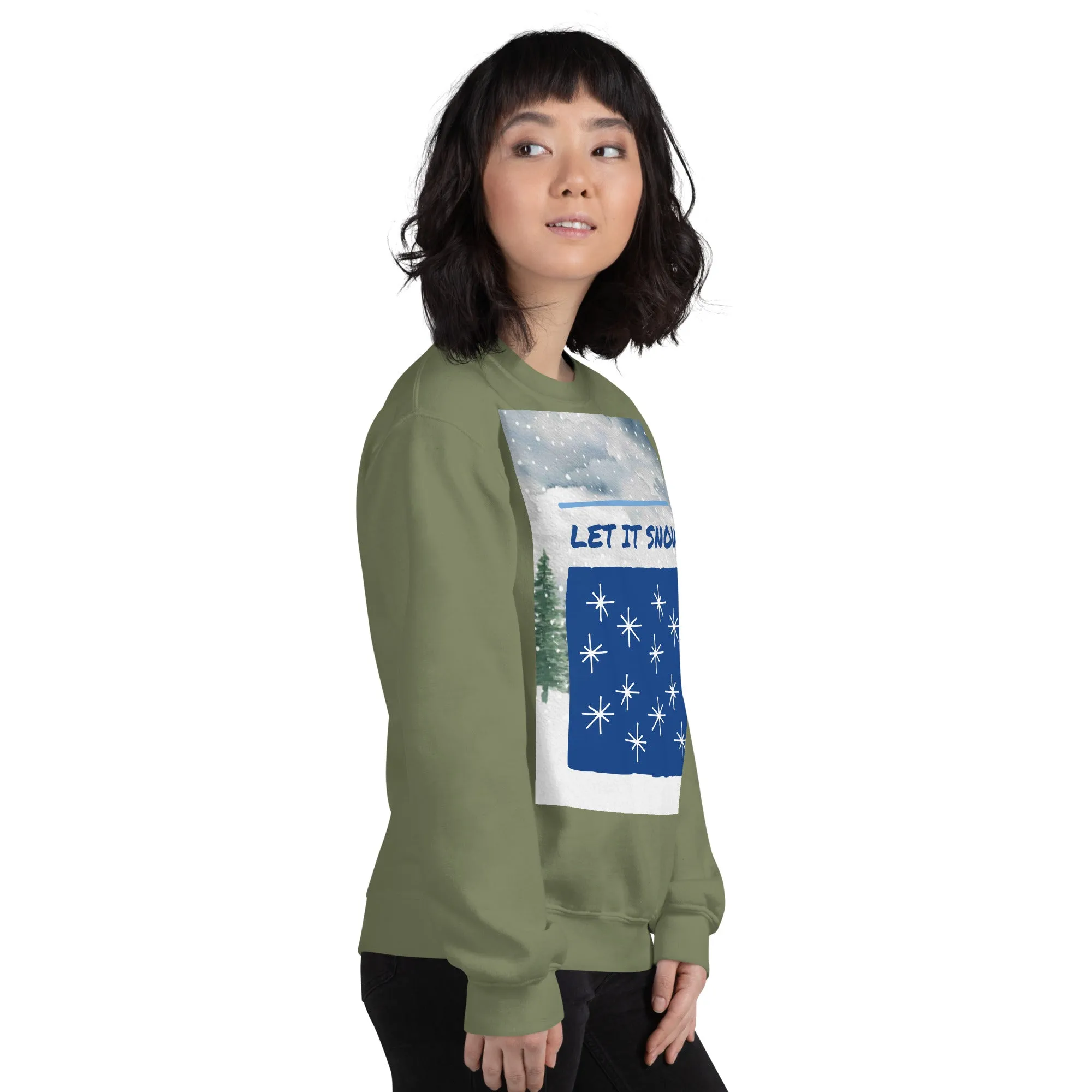 Let It Snow Christmas Sweatshirt (Glamourange Christmas Sweatshirt Womens)