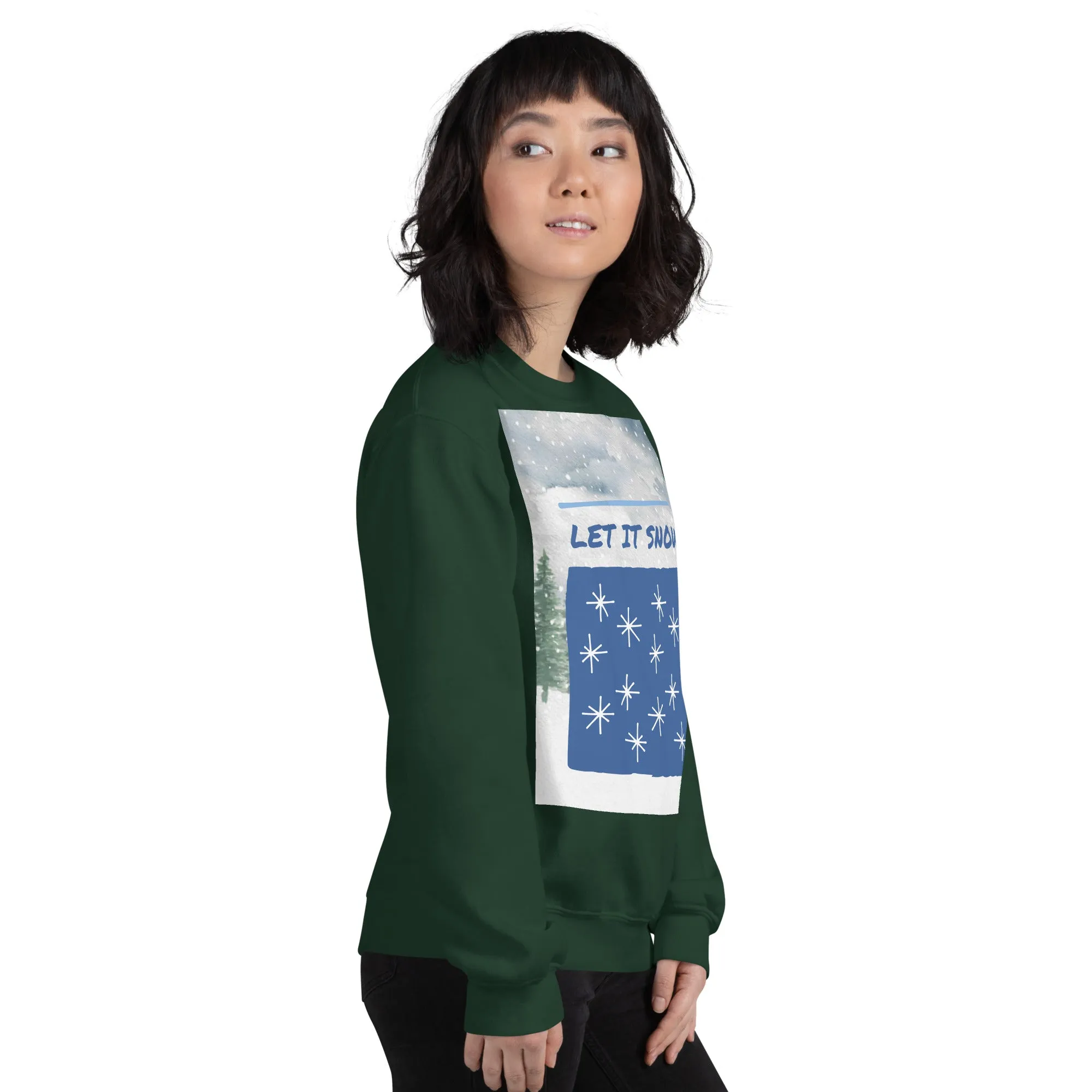 Let It Snow Christmas Sweatshirt (Glamourange Christmas Sweatshirt Womens)