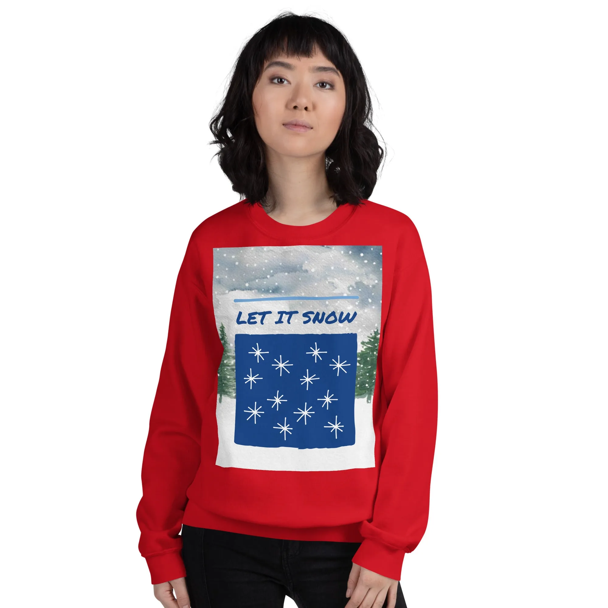 Let It Snow Christmas Sweatshirt (Glamourange Christmas Sweatshirt Womens)