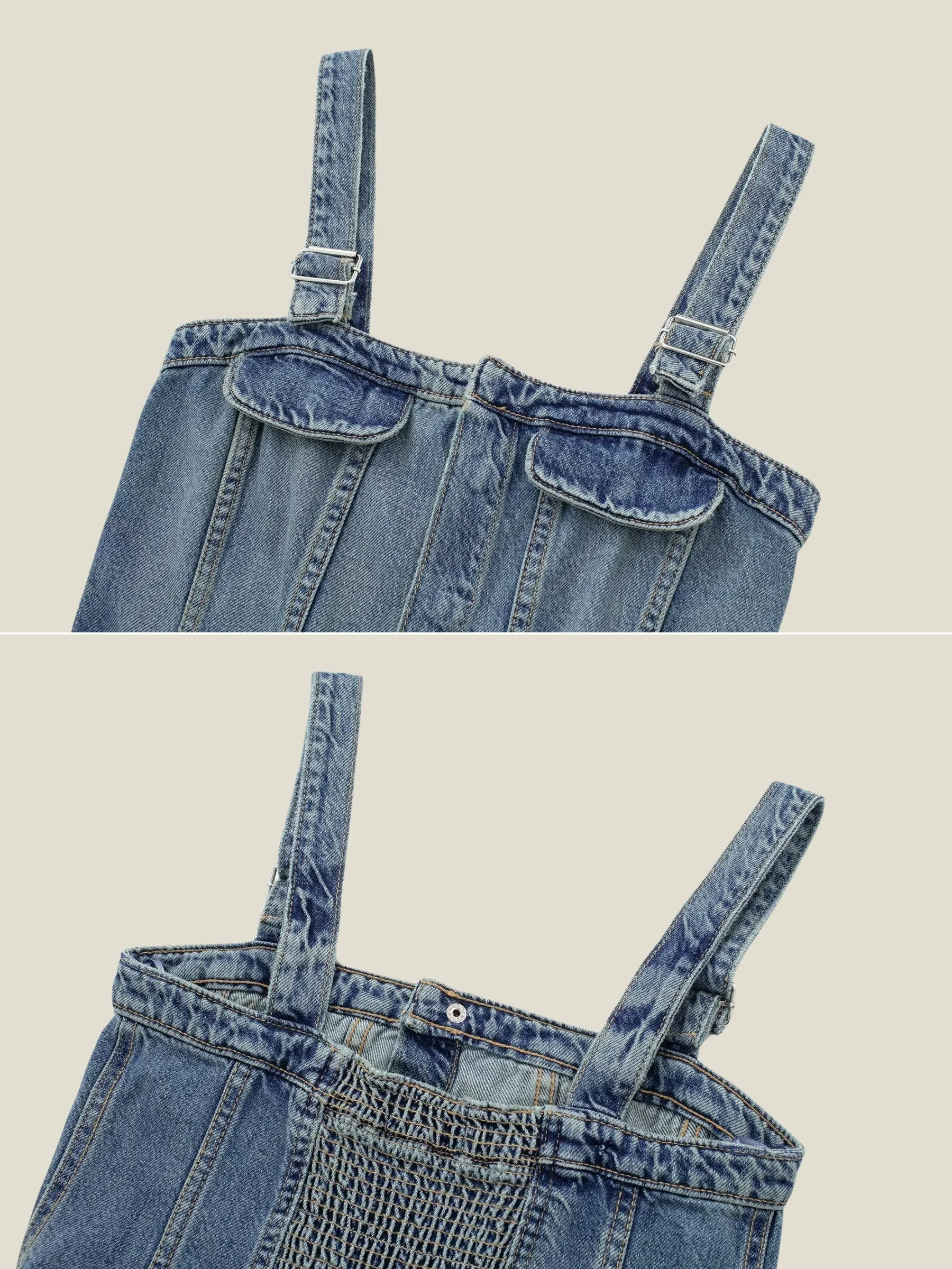 Logyn Cargo Denim Jumpsuit