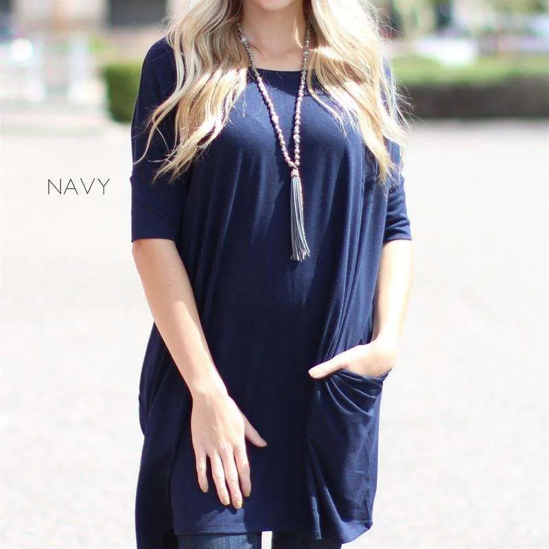 Long Length Pocket Tunic | S-XL