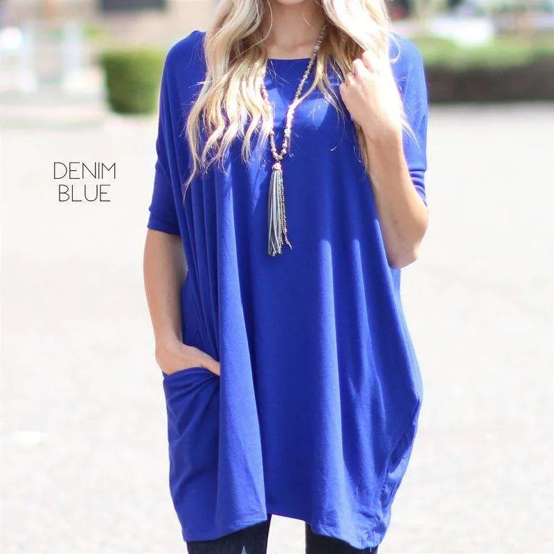 Long Length Pocket Tunic | S-XL
