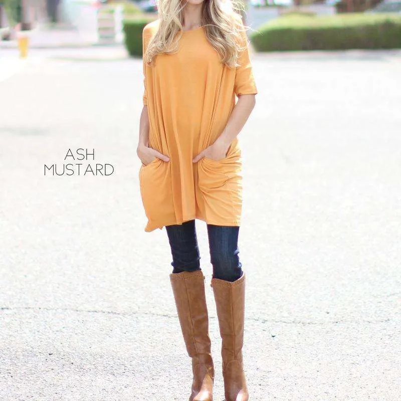 Long Length Pocket Tunic | S-XL