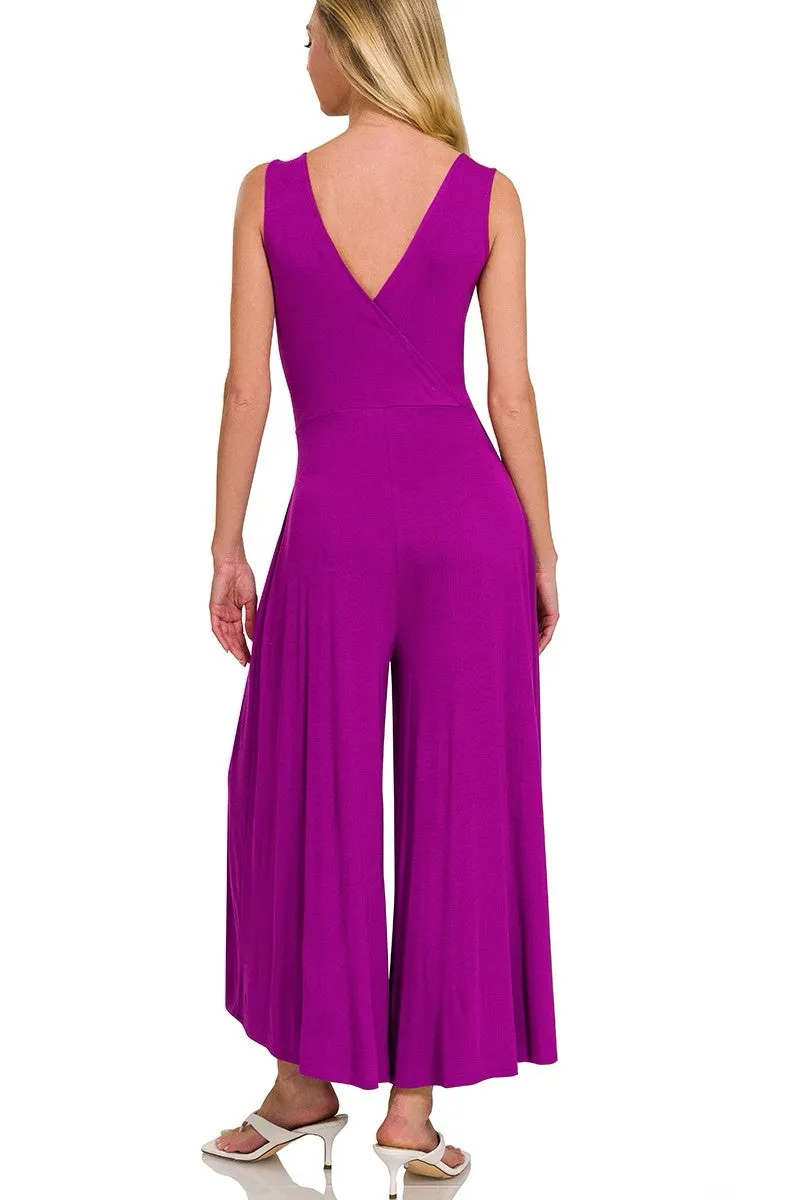 Luxe Reputation Surplice Wide Leg Jumpsuit - FINAL SALE