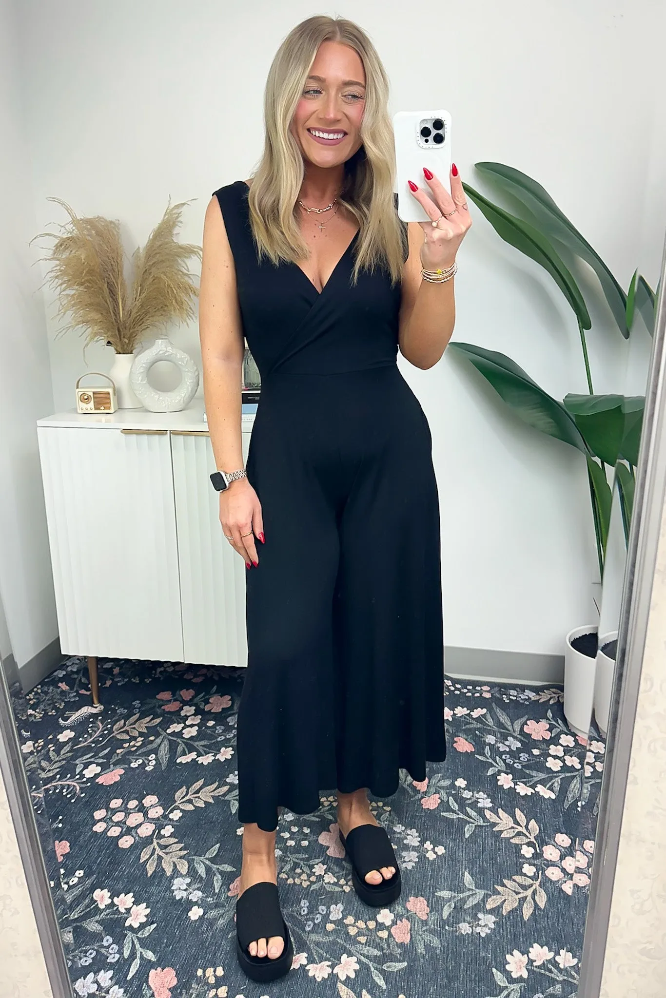 Luxe Reputation Surplice Wide Leg Jumpsuit - FINAL SALE
