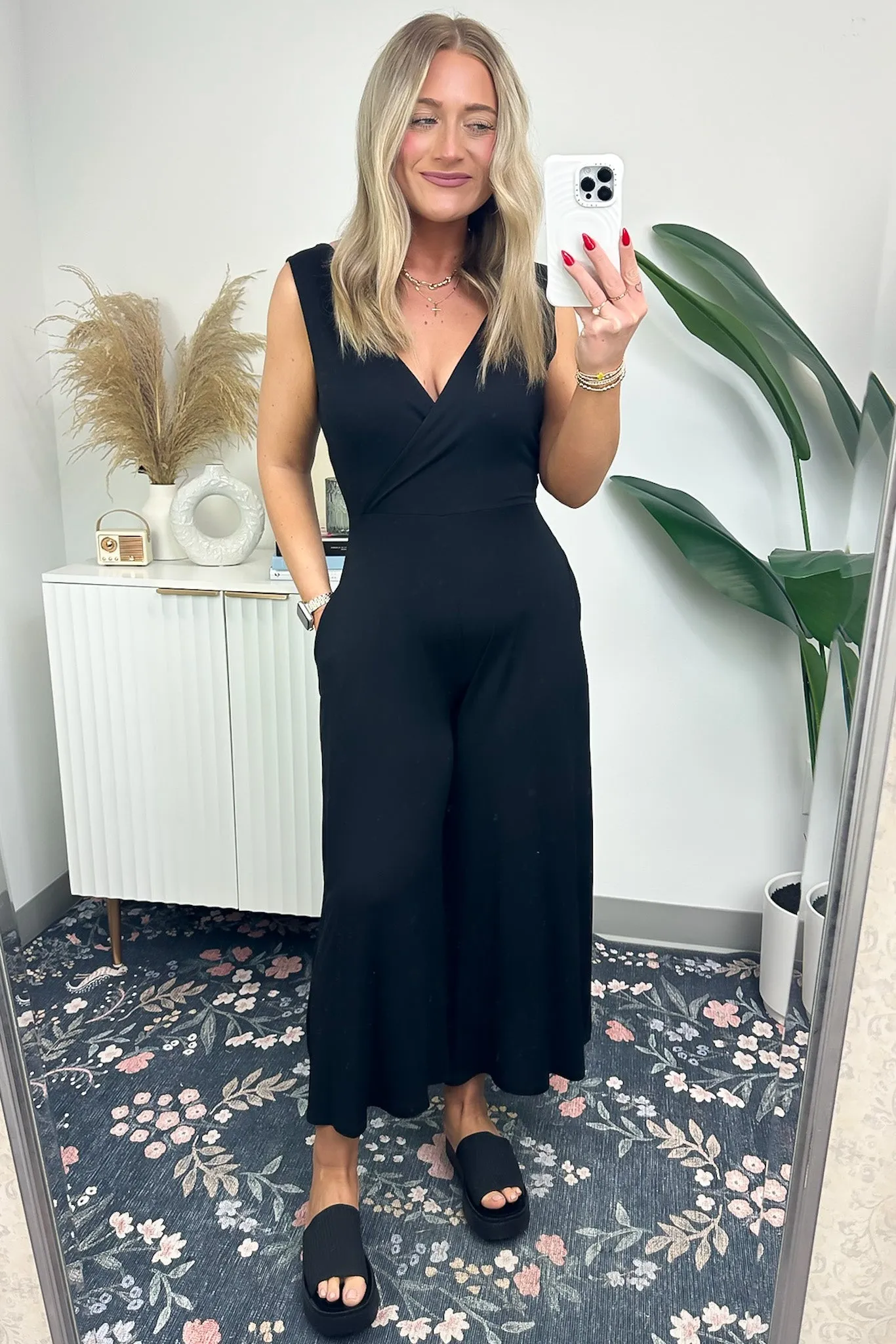 Luxe Reputation Surplice Wide Leg Jumpsuit - FINAL SALE