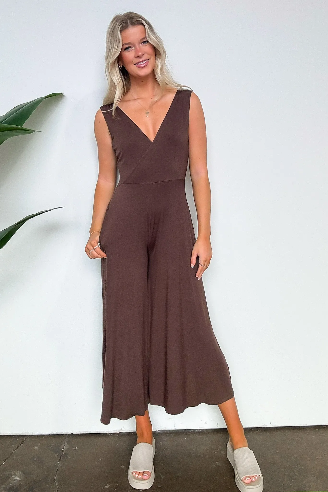 Luxe Reputation Surplice Wide Leg Jumpsuit - FINAL SALE