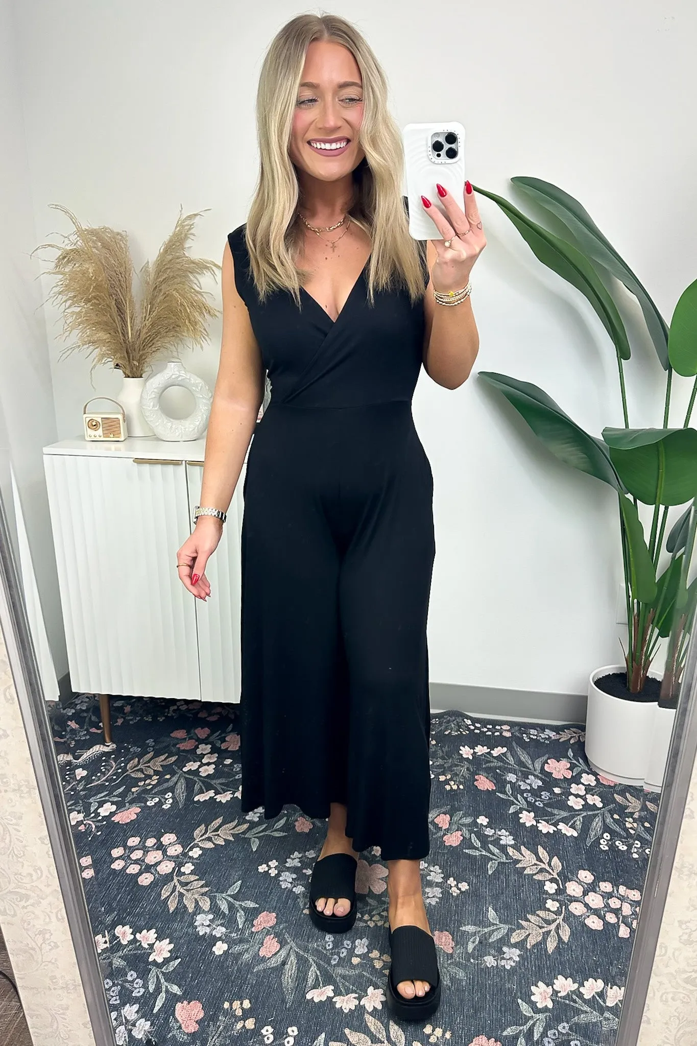 Luxe Reputation Surplice Wide Leg Jumpsuit - FINAL SALE