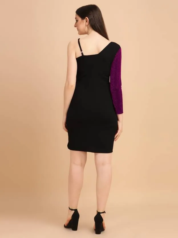 Luxurious Velvet Embellished V-Neck Mini Dress