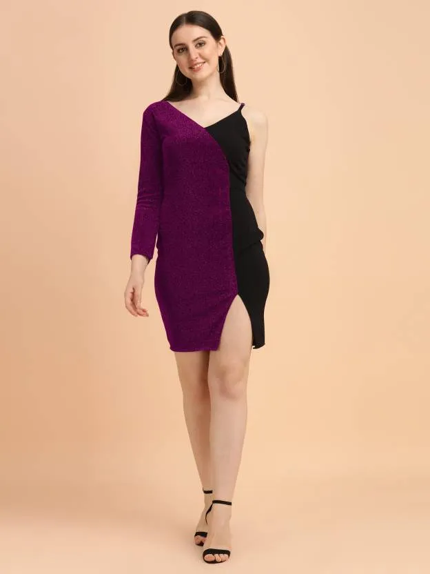 Luxurious Velvet Embellished V-Neck Mini Dress