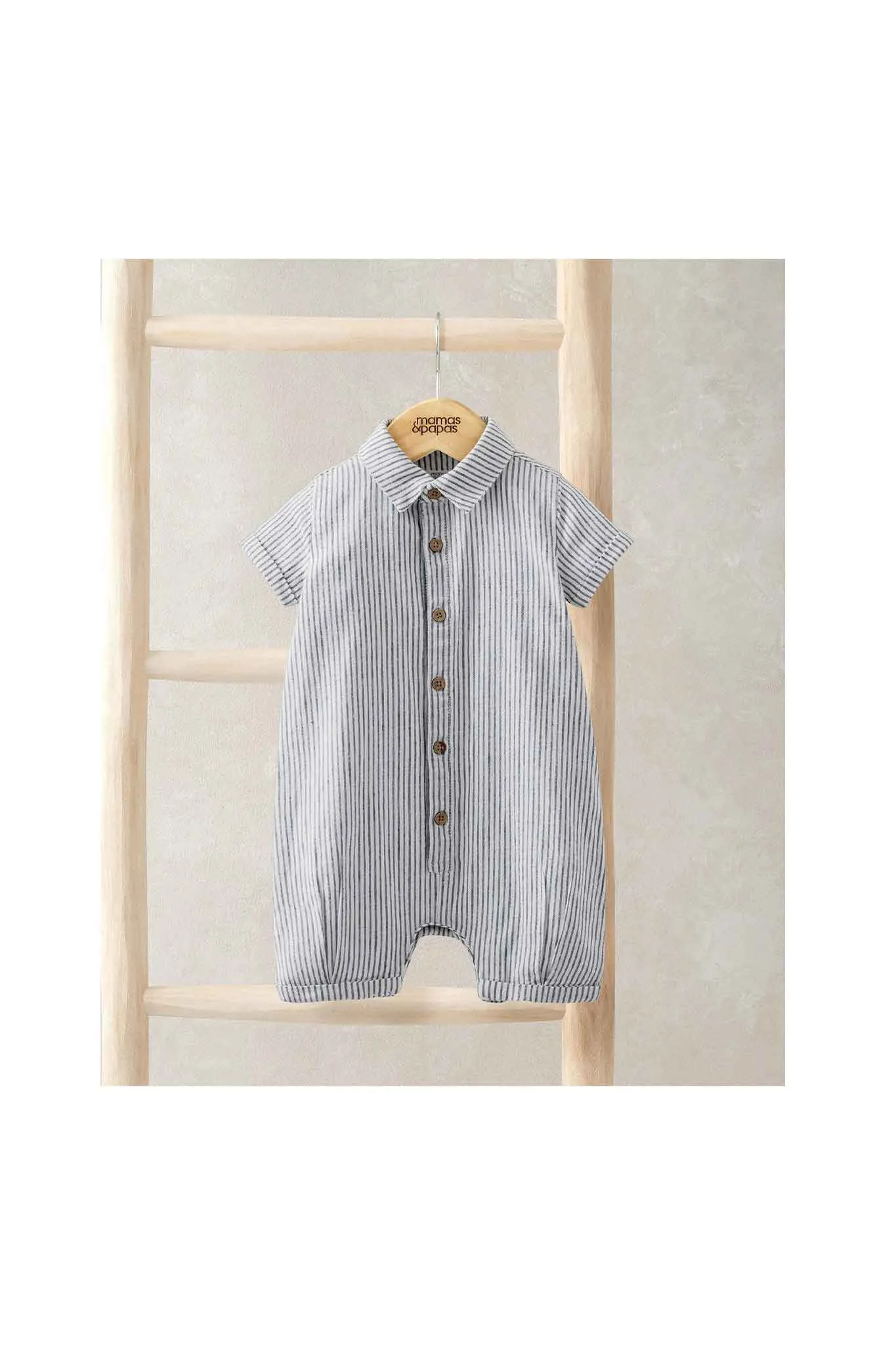 Mamas & Papas Pinstripe Romper