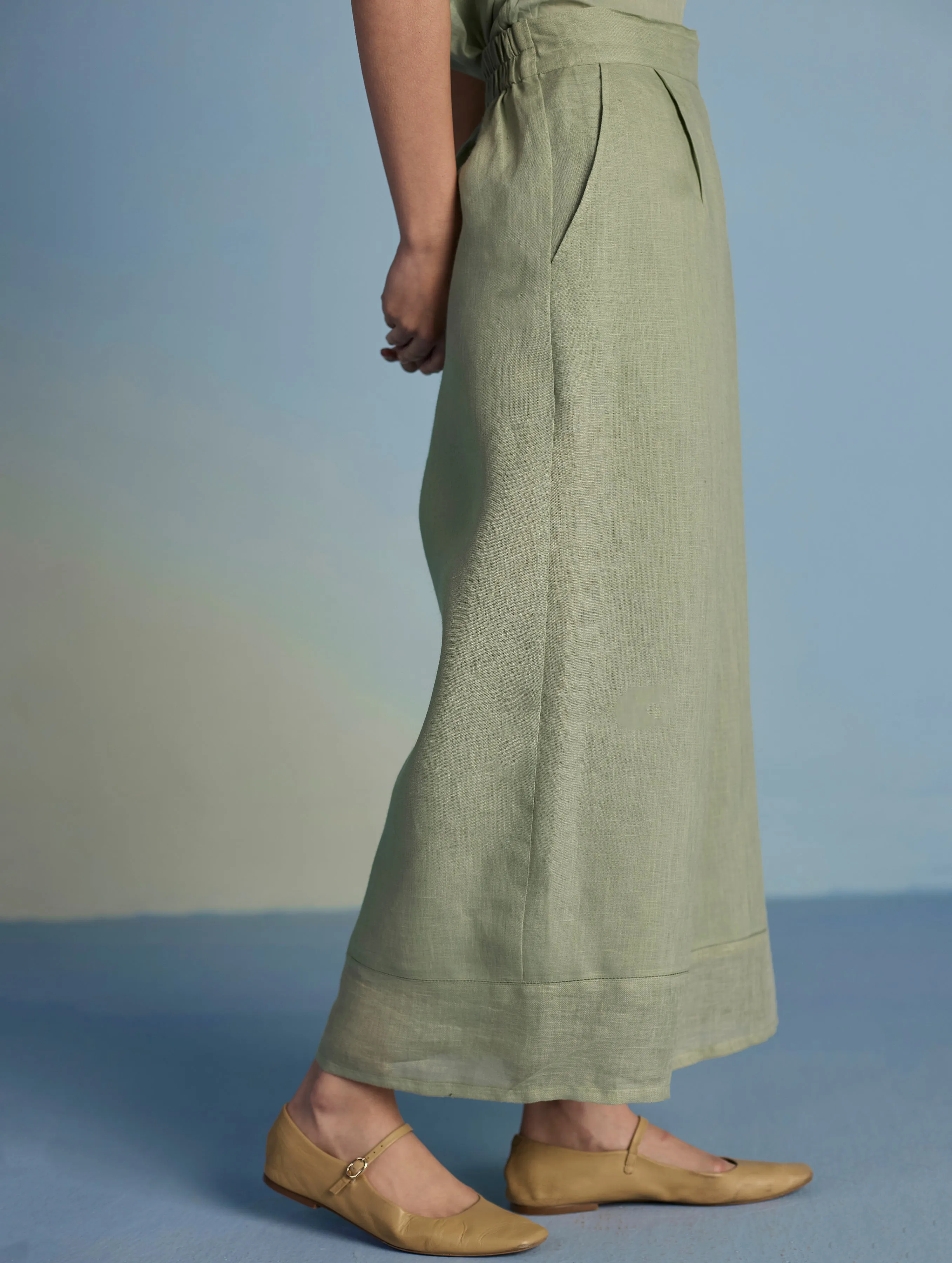 Mapa Linen Culottes - Mint