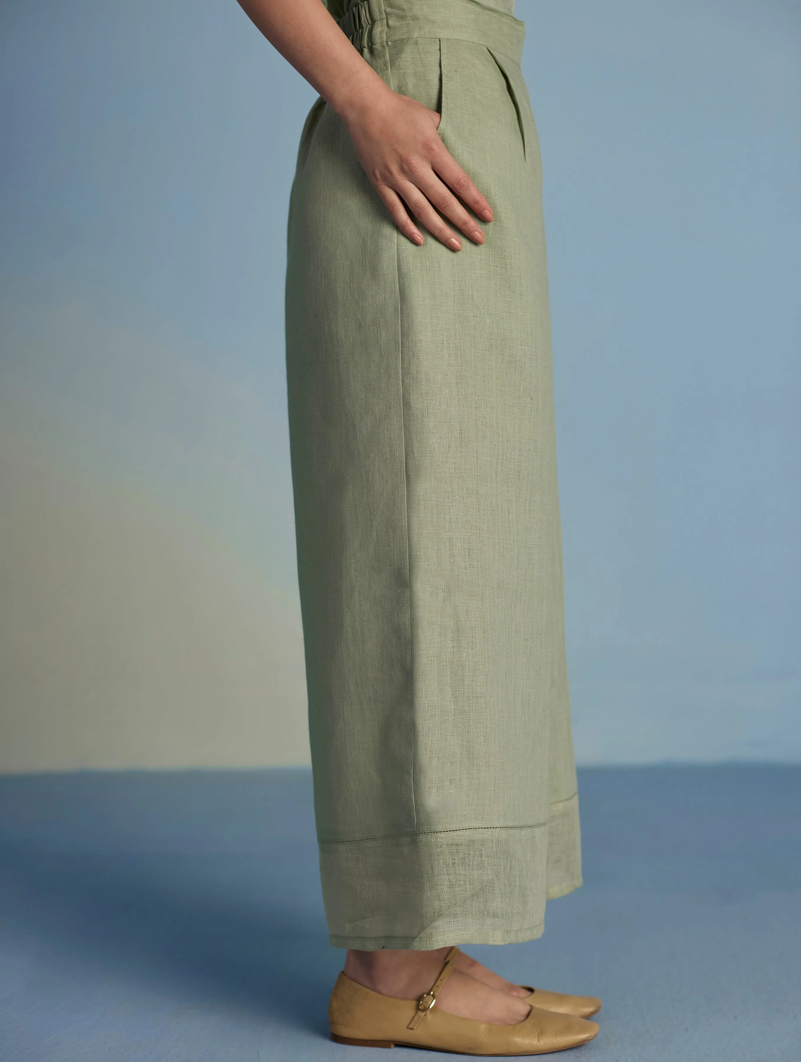 Mapa Linen Culottes - Mint