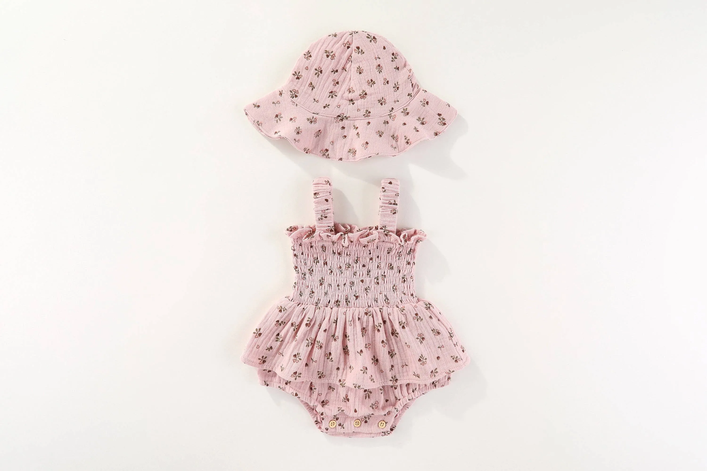 Melika romper with matching hat