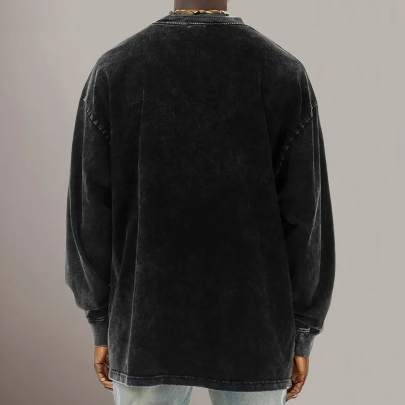 Mens Vintage Motorcycle Graphic Sweatshirt