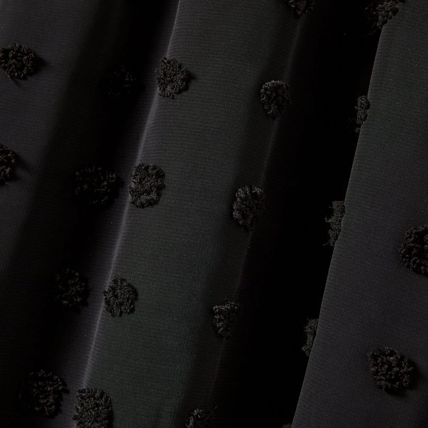 Mommy and Me Black Swiss Dot Long-sleeve Dresses