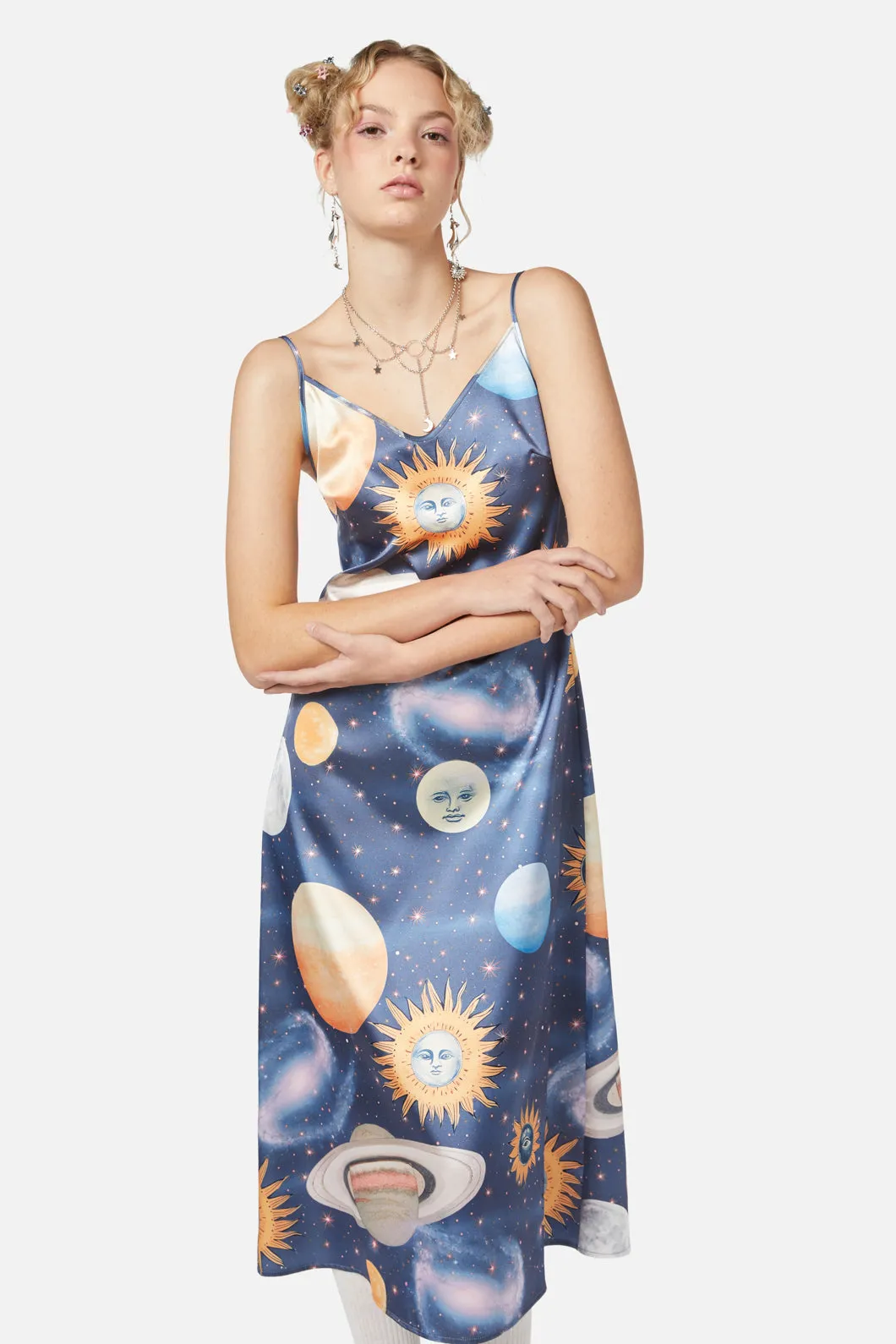 Moonlit Satin Dress