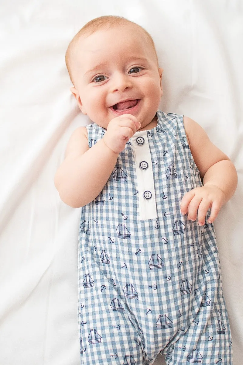 Nautical Boats Baby Boy Romper