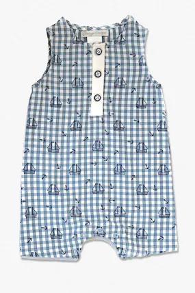 Nautical Boats Baby Boy Romper